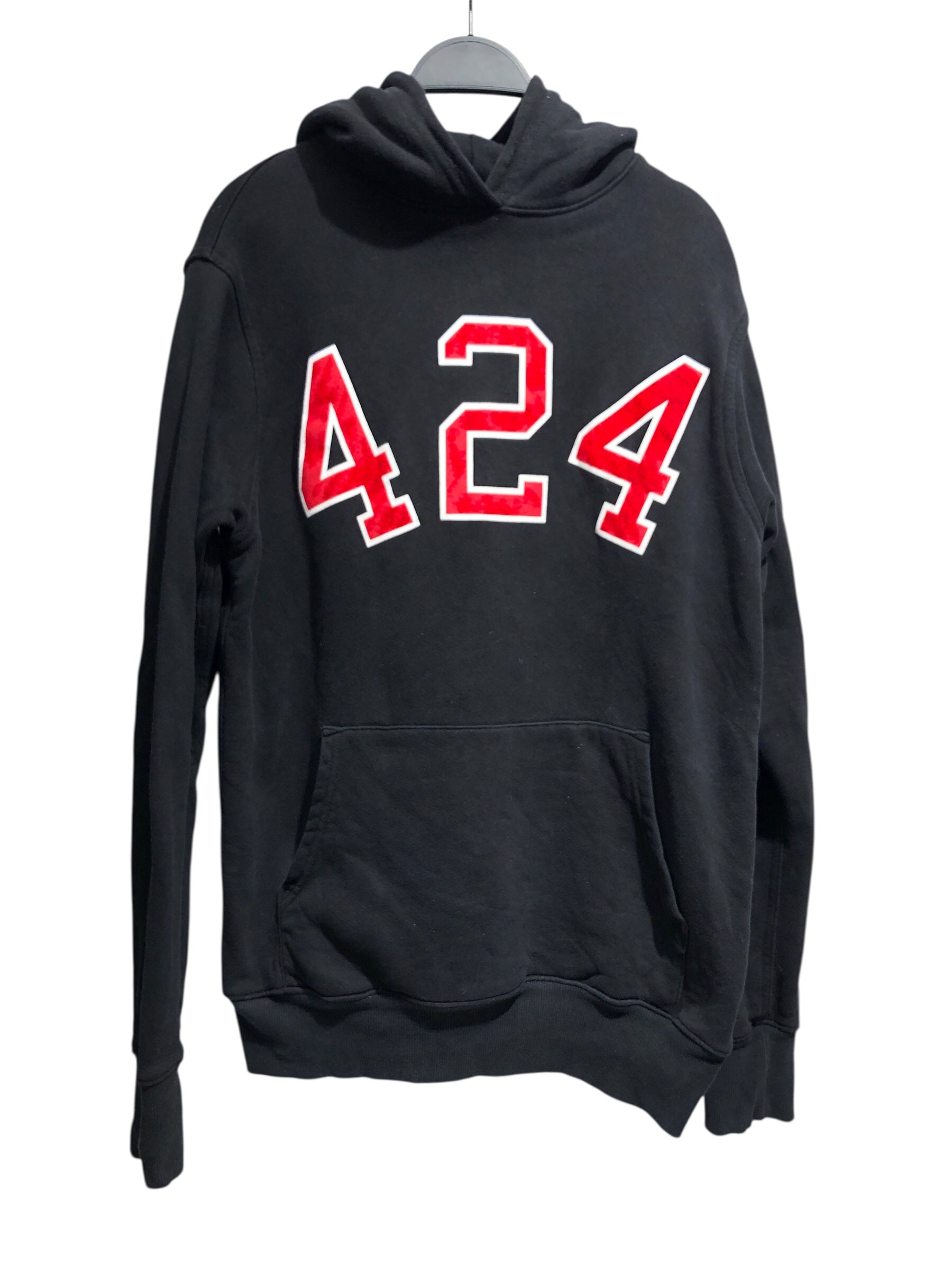 424(FourTwoFour)/Hoodie/M/Cotton/BLK/RED VELVET LOGO view 1