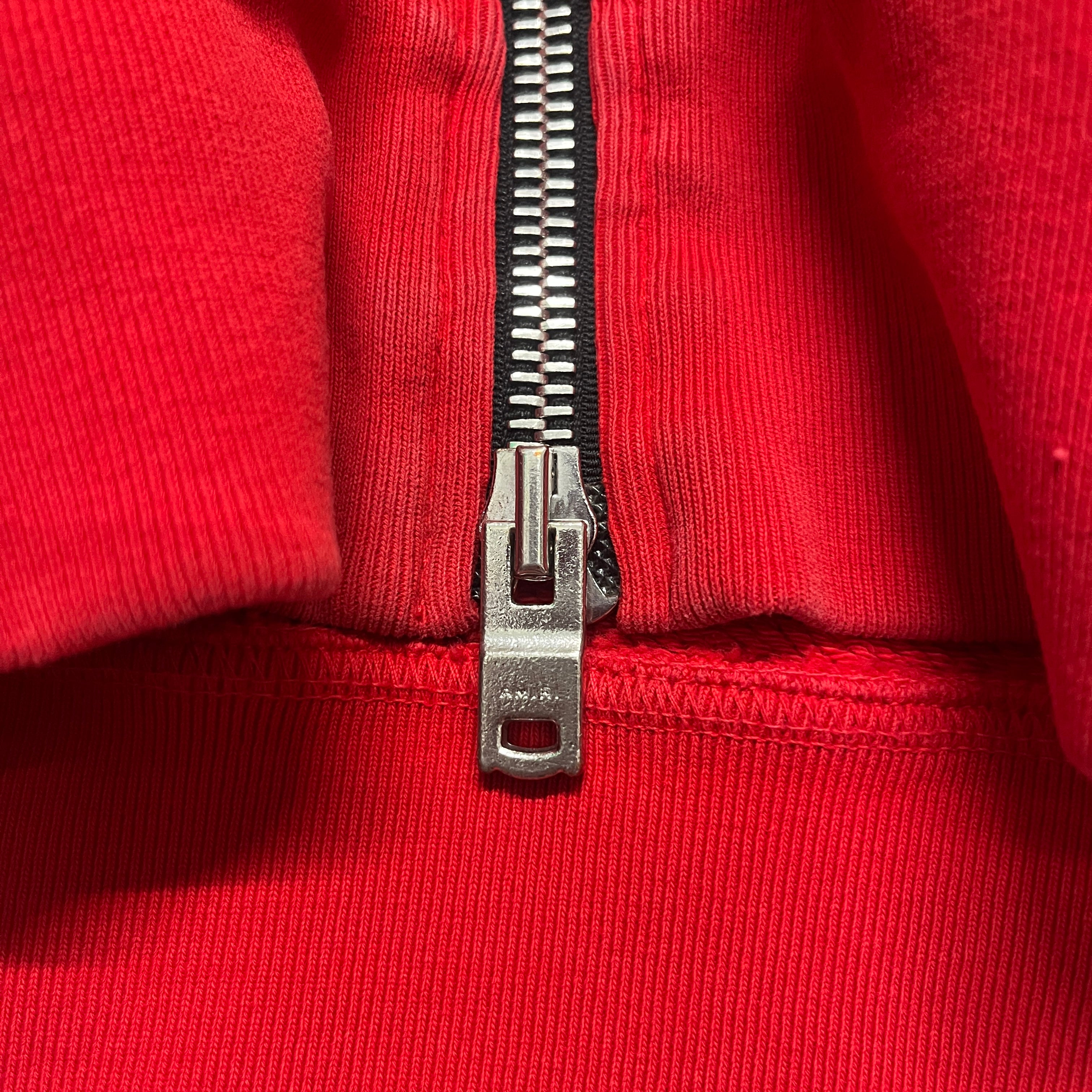 AMIRI/Zip Up Hoodie/M/Cotton/RED/Distressed/SHOTGUN HOODIE SLV HARDWARE view 4