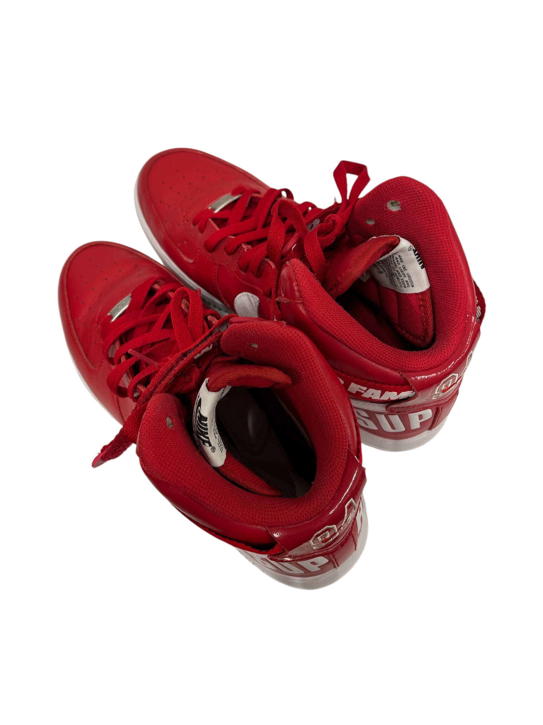Supreme/NIKE/Hi-Sneakers/US 11/Graphic/Leather/RED/U-Tip/AIR FORCE ONE HI view 4