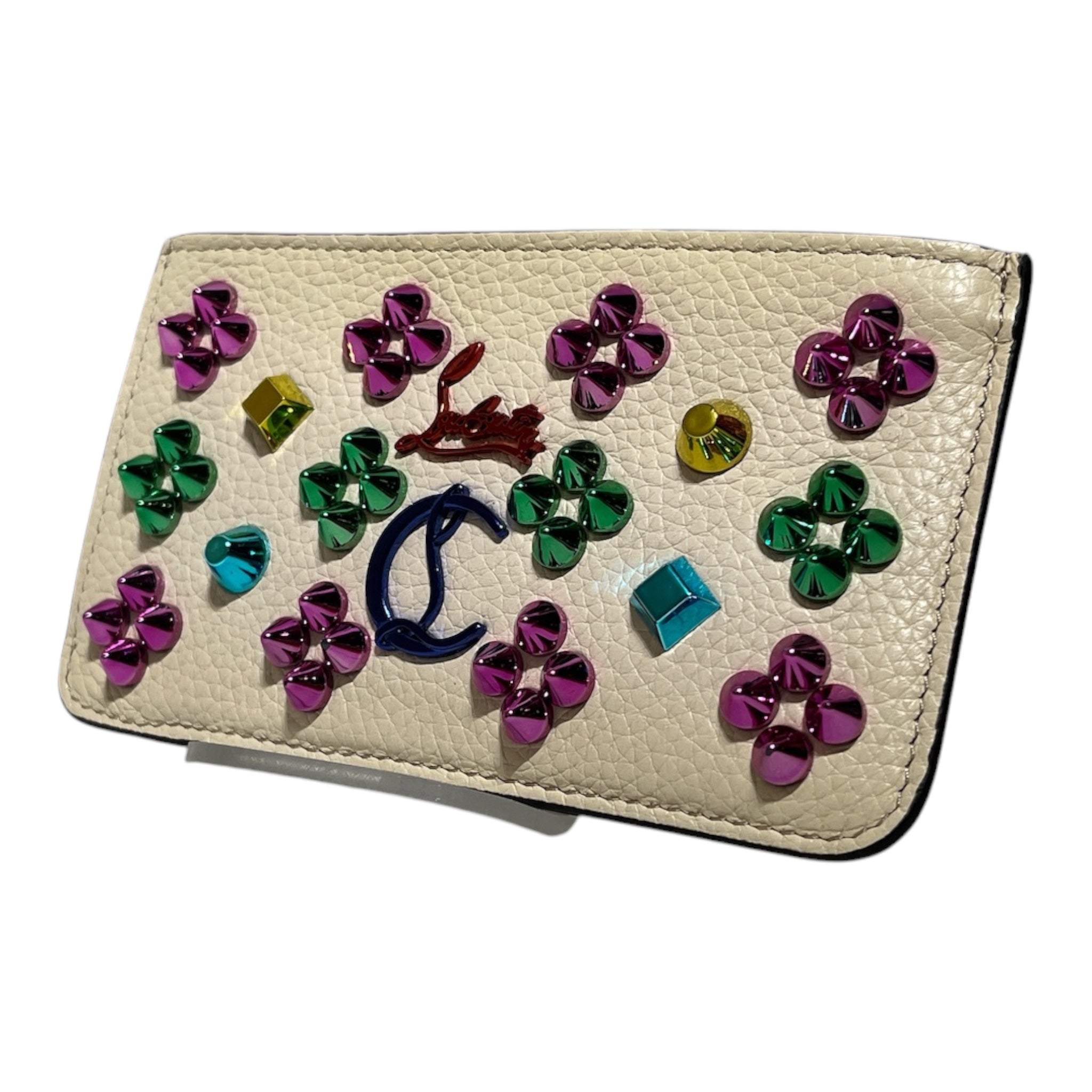 Christian Louboutin/Wallet/Leather/WHT/M's/CHAIN WALLET STUDDED view 1