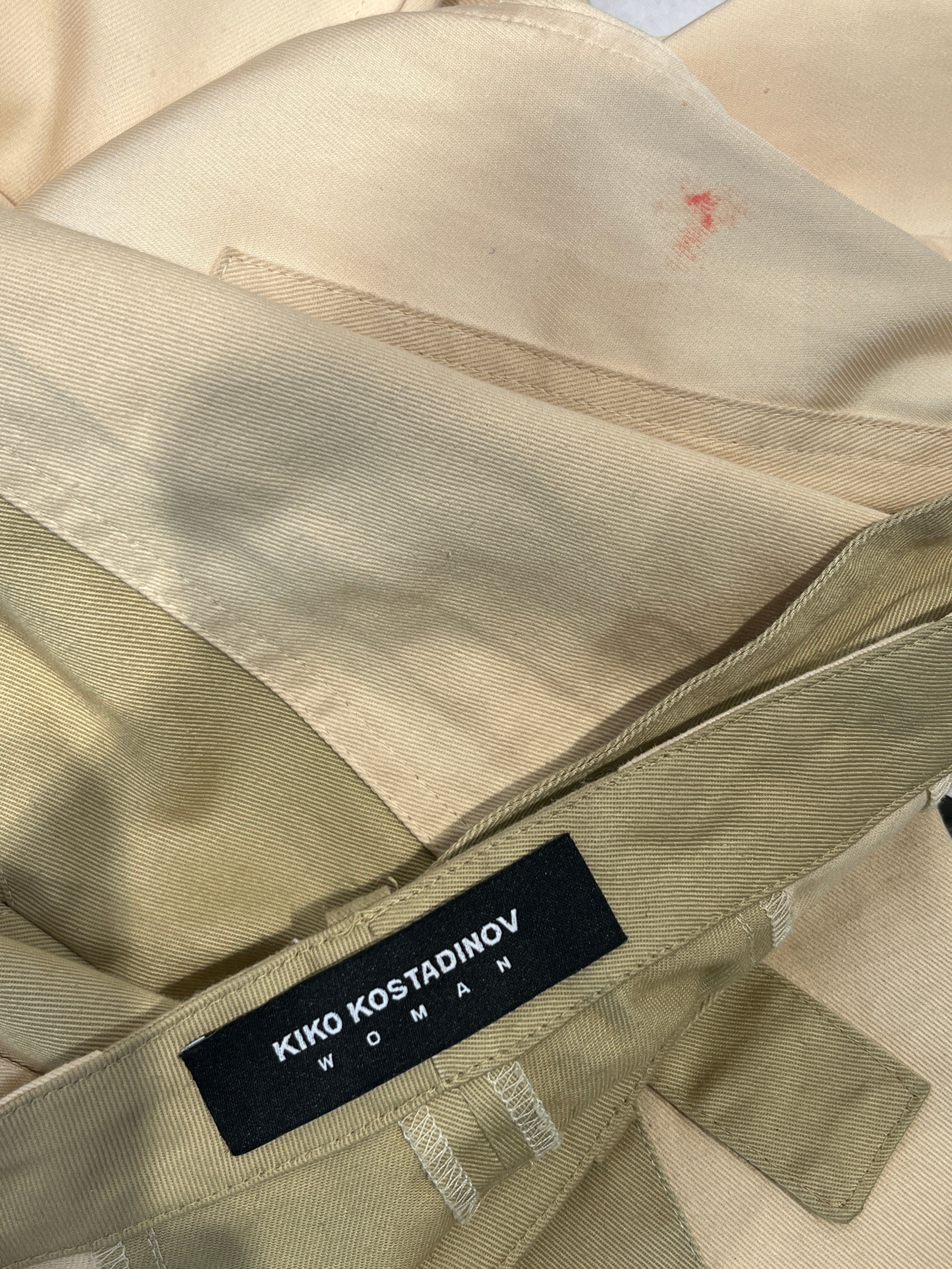 Kiko Kostadinov/Bottoms/40/Cotton/GRN/DAINTREE PANELLED BUCKLE BELT view 3