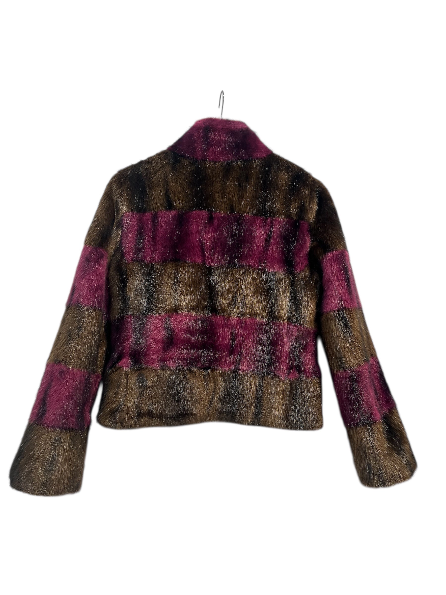 CUSTO BARCELONA/Jacket/Stripe/Fake Fur/PPL/ZIP UP BROWN ANYTIME view 2