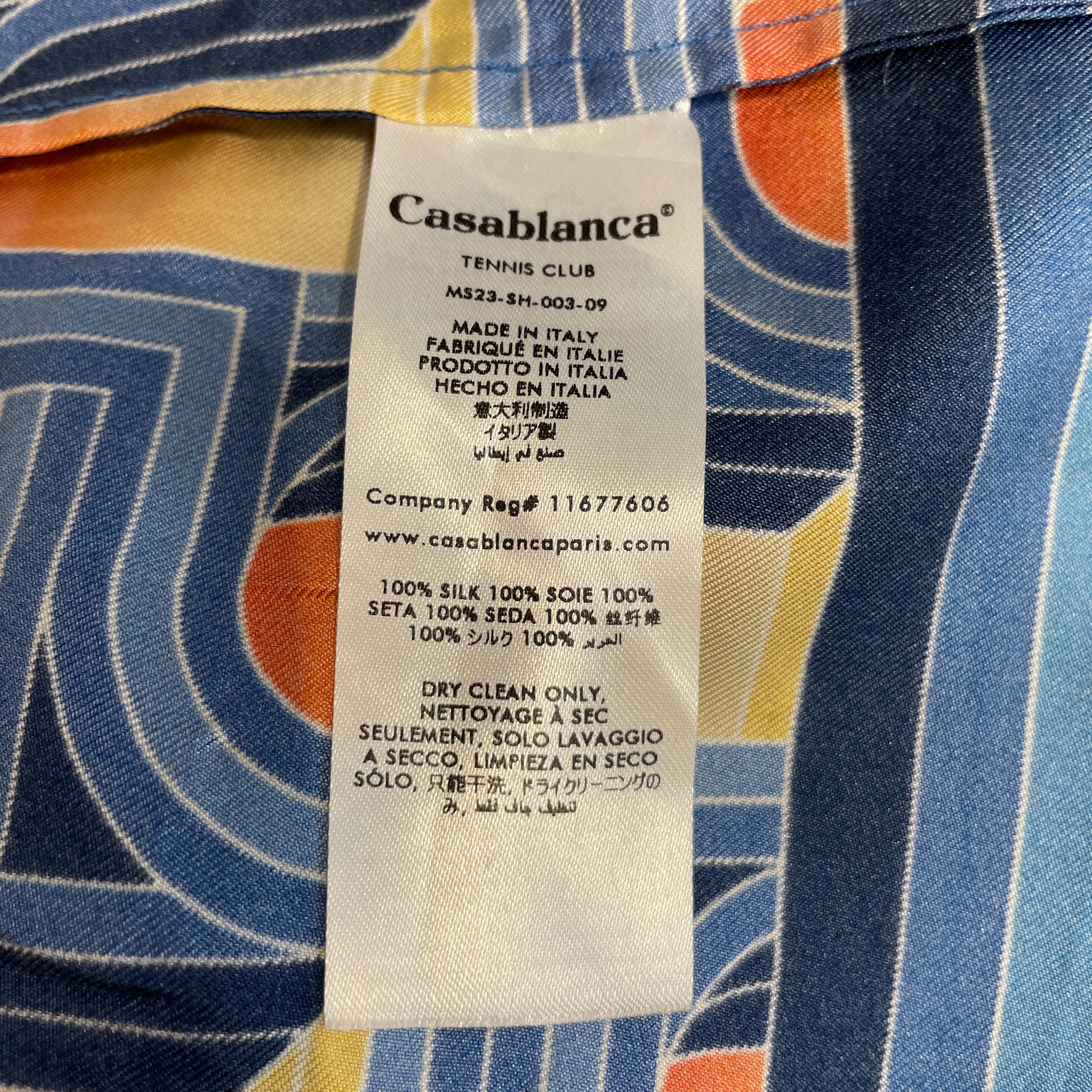 CASABLANCA/Polo Shirt/S/Silk/BLU/All Over Print/ view 3