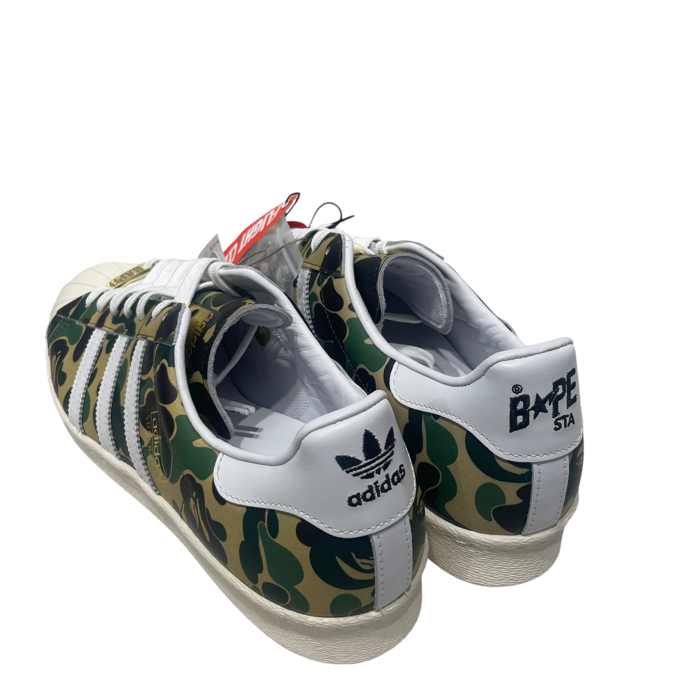 adidas/Low-Sneakers/US 11/Camouflage/Leather/GRN/Adidas Superstar Camo Bapesta view 2