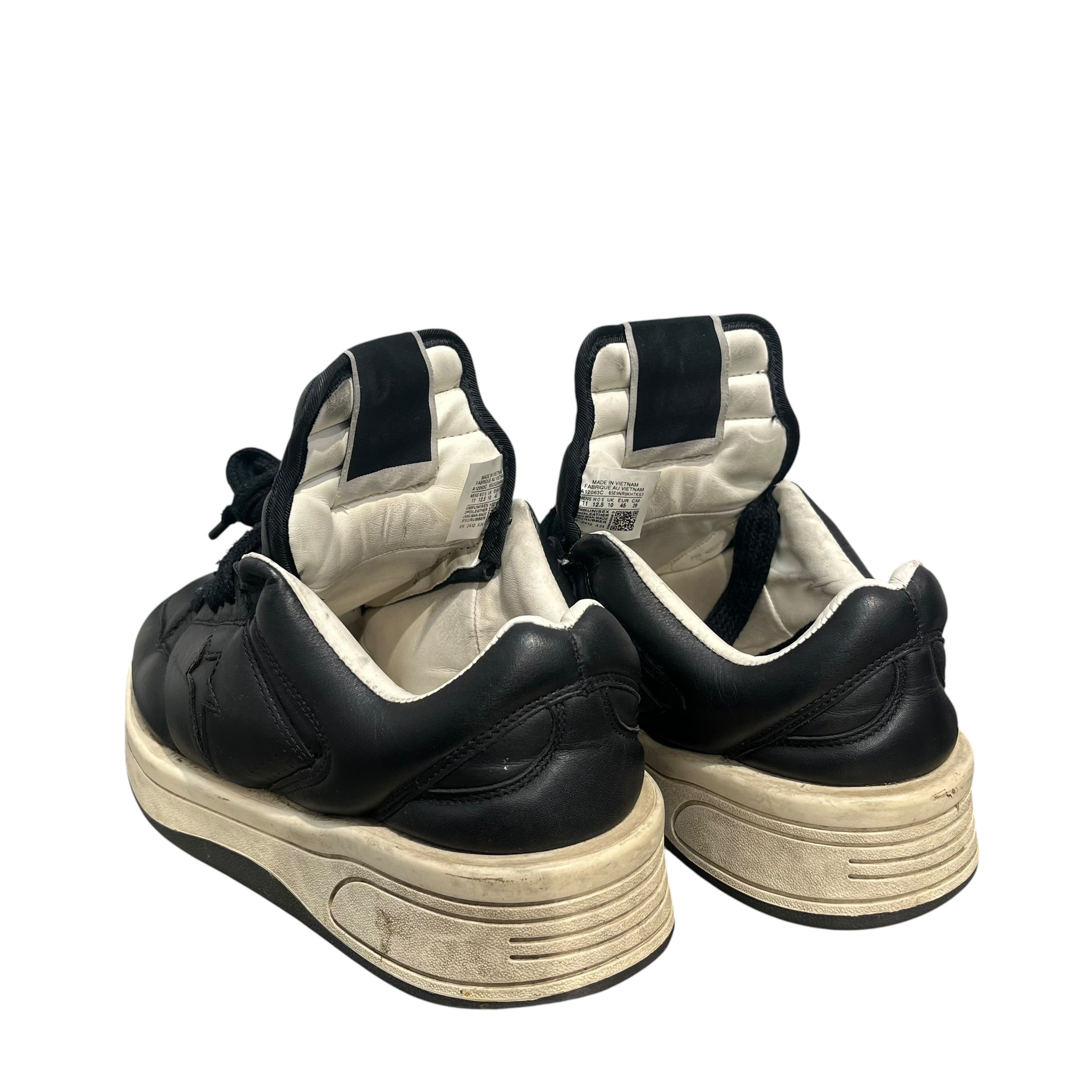 CONVERSE/RICK OWENS DRKSHDW/Low-Sneakers/US 11/Leather/BLK/CHUNKY SOUL LONG TONGUE view 2