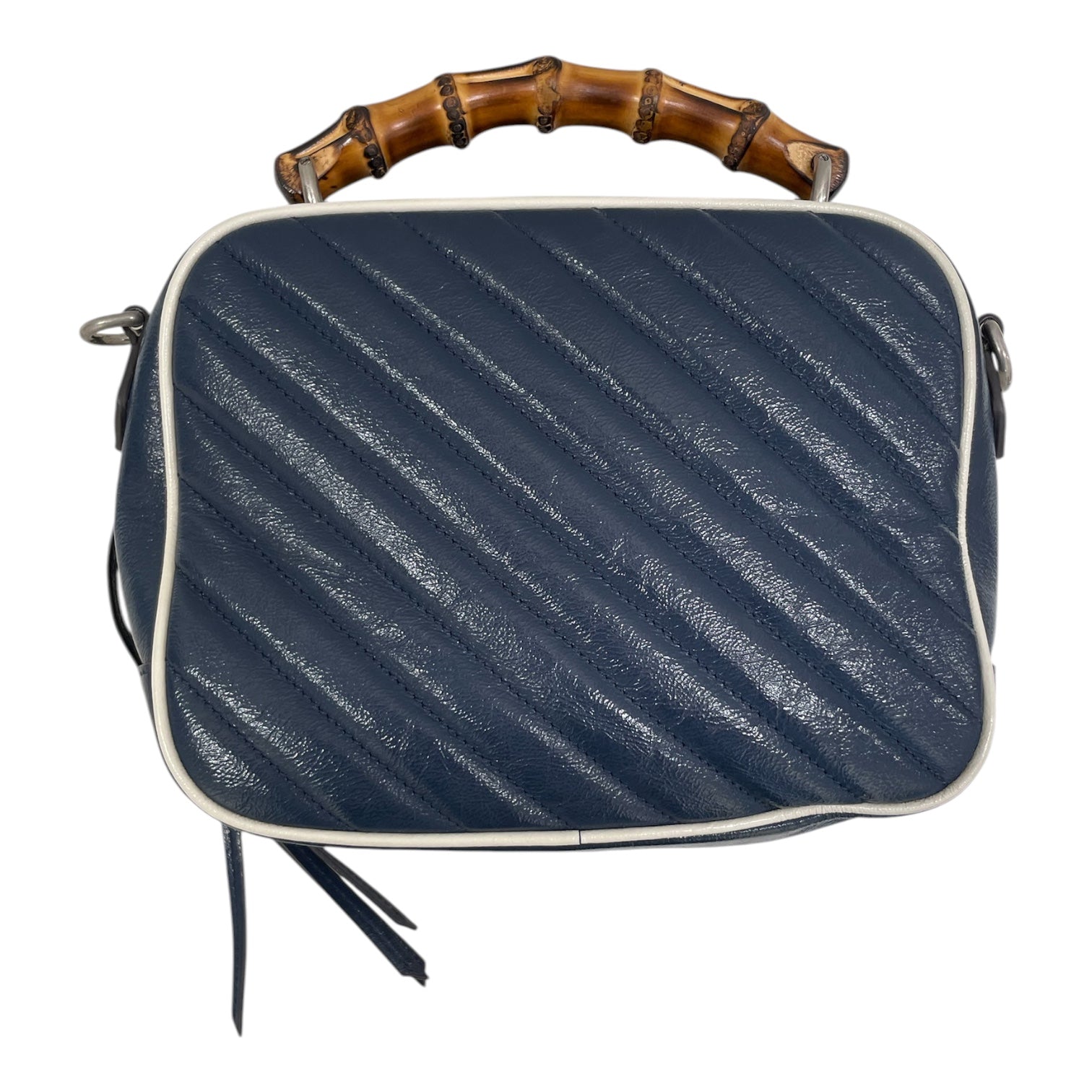 GUCCI/Cross Body Bag/Leather/NVY/mall camera/marmot/bamboo view 4