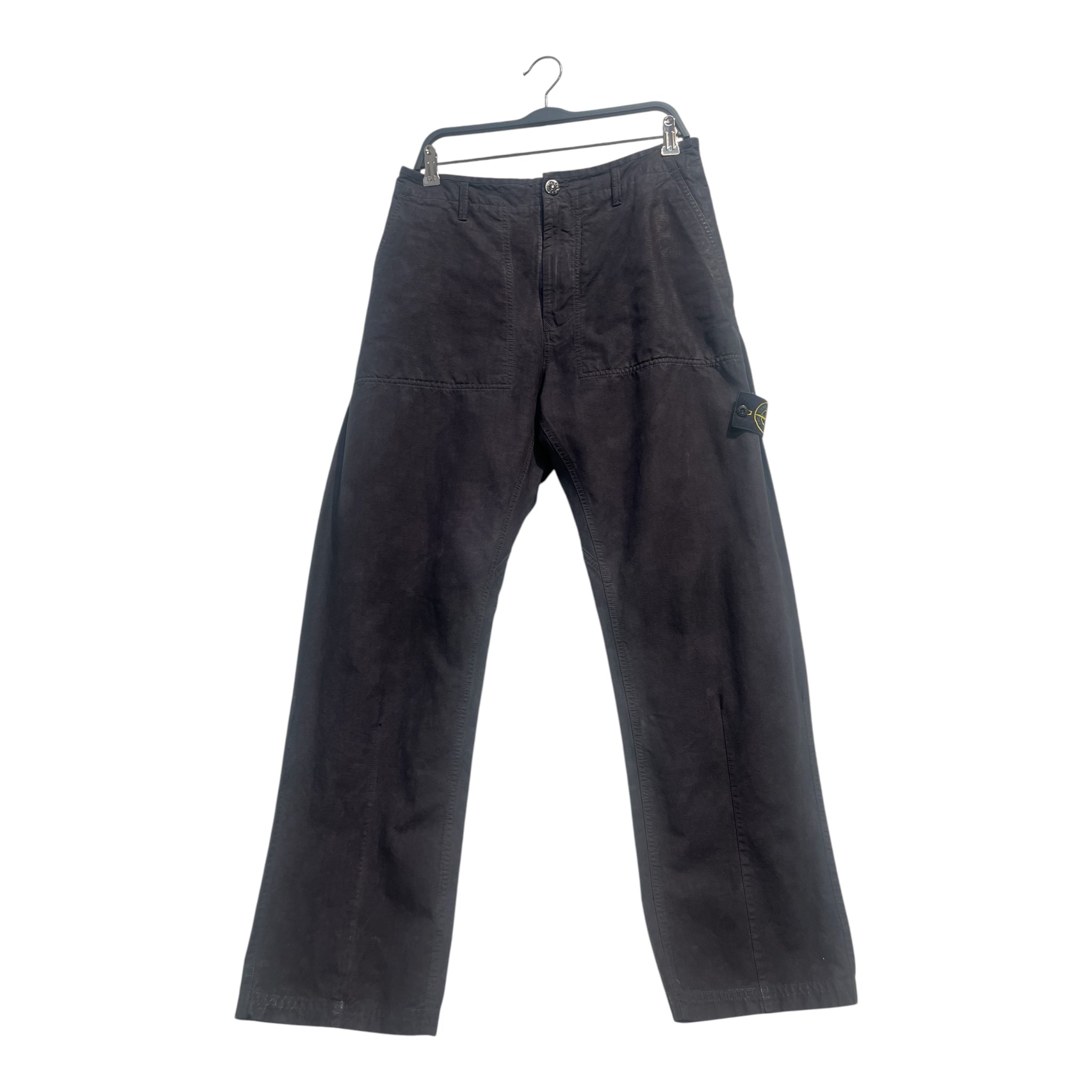STONE ISLAND/Straight Pants/34/Cotton/NVY/ view 1