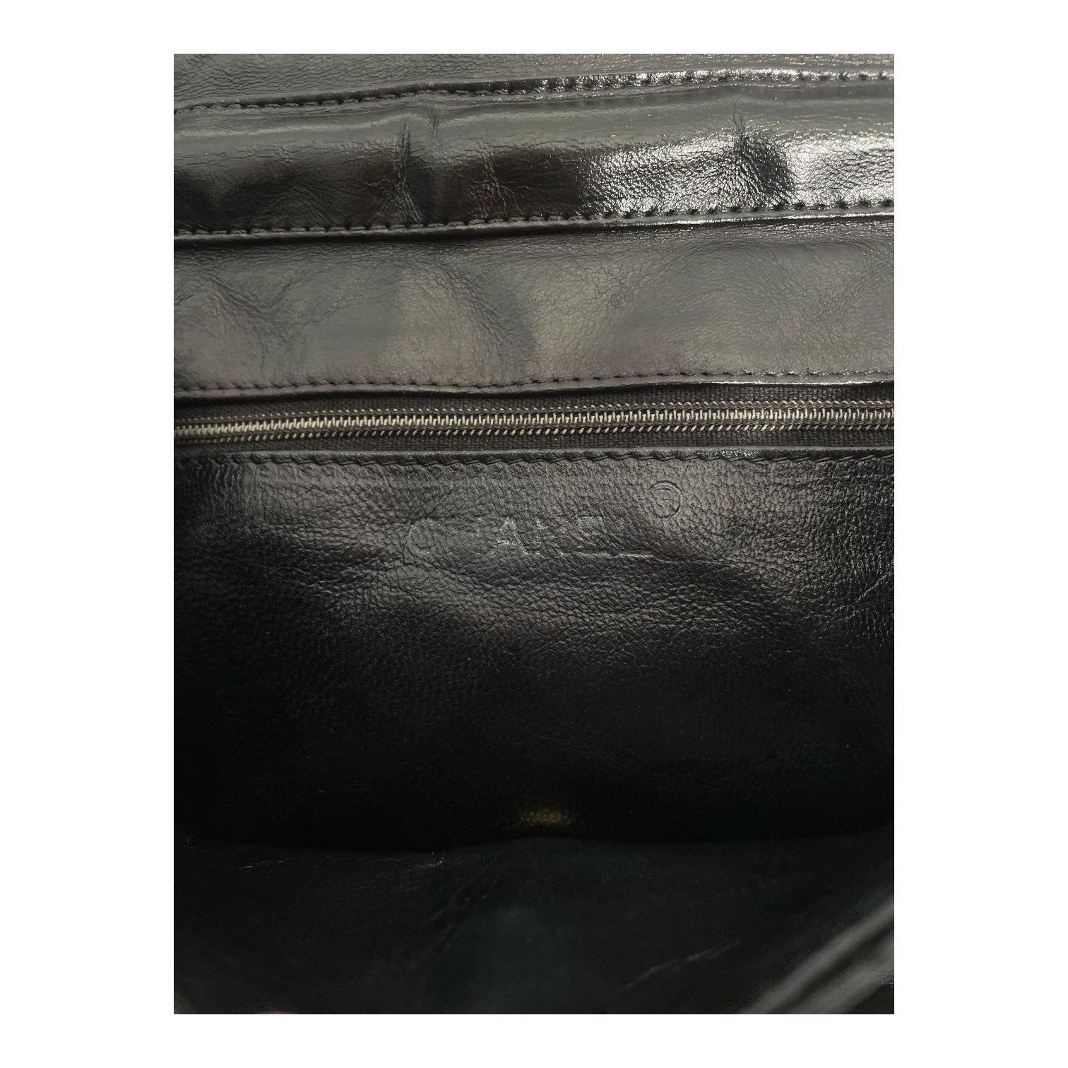 CHANEL/Cross Body Bag/Leather/BLK/Vintage Gold view 3