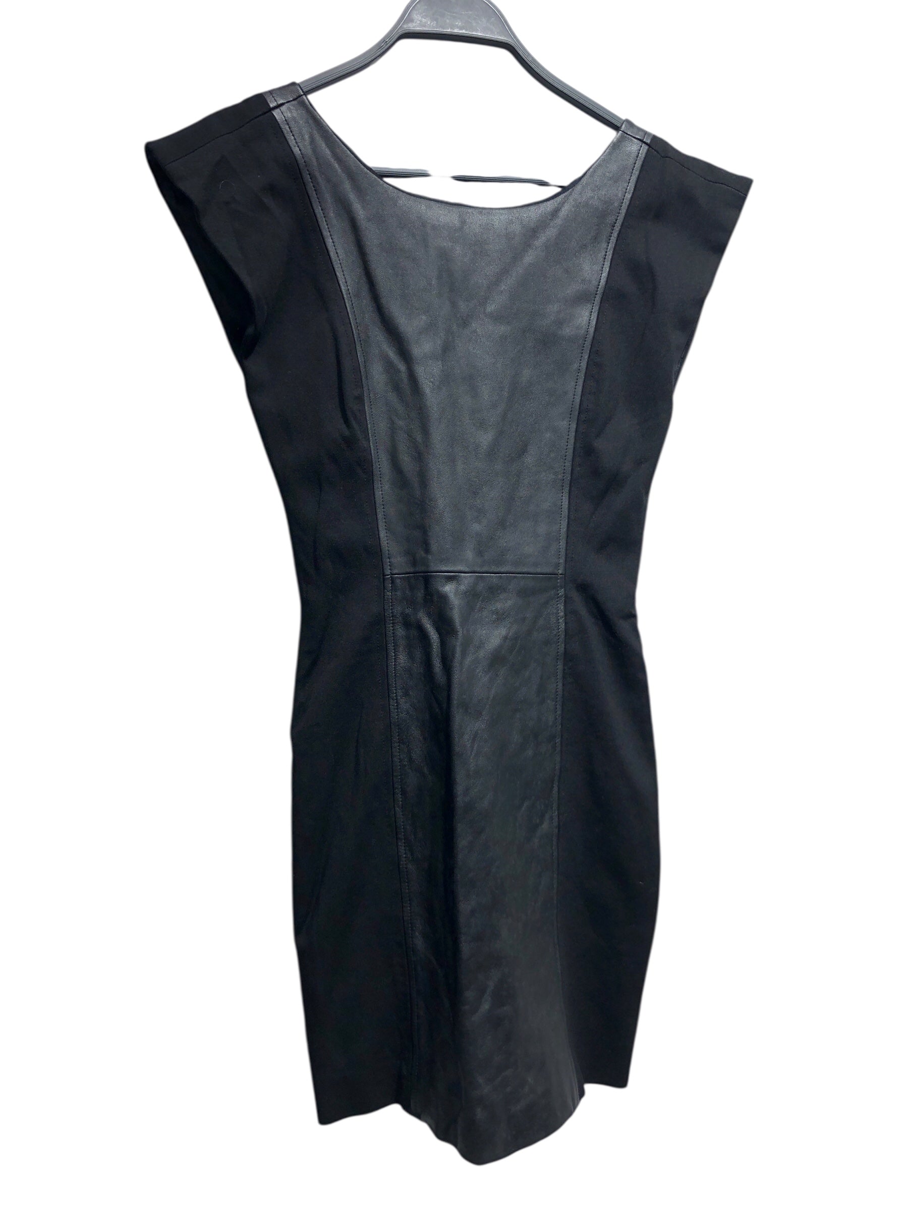 alice+olivia/Dress/BLK/SPLIT LEATHER SLEEVLESS view 2