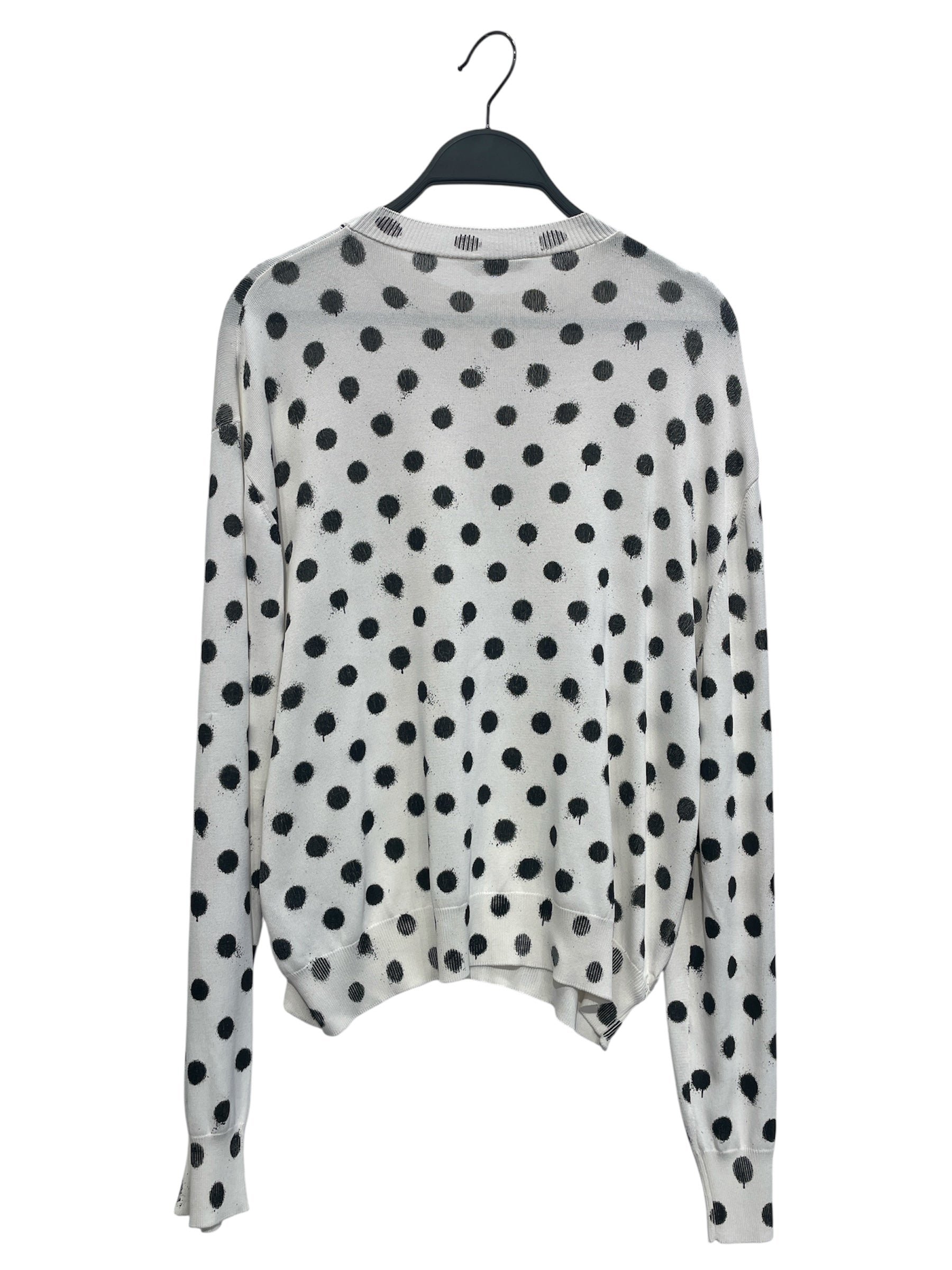 BALENCIAGA/Sweater/S/Polka dot/Polyester/WHT/SPRAY PAINT POLKA DOT view 2
