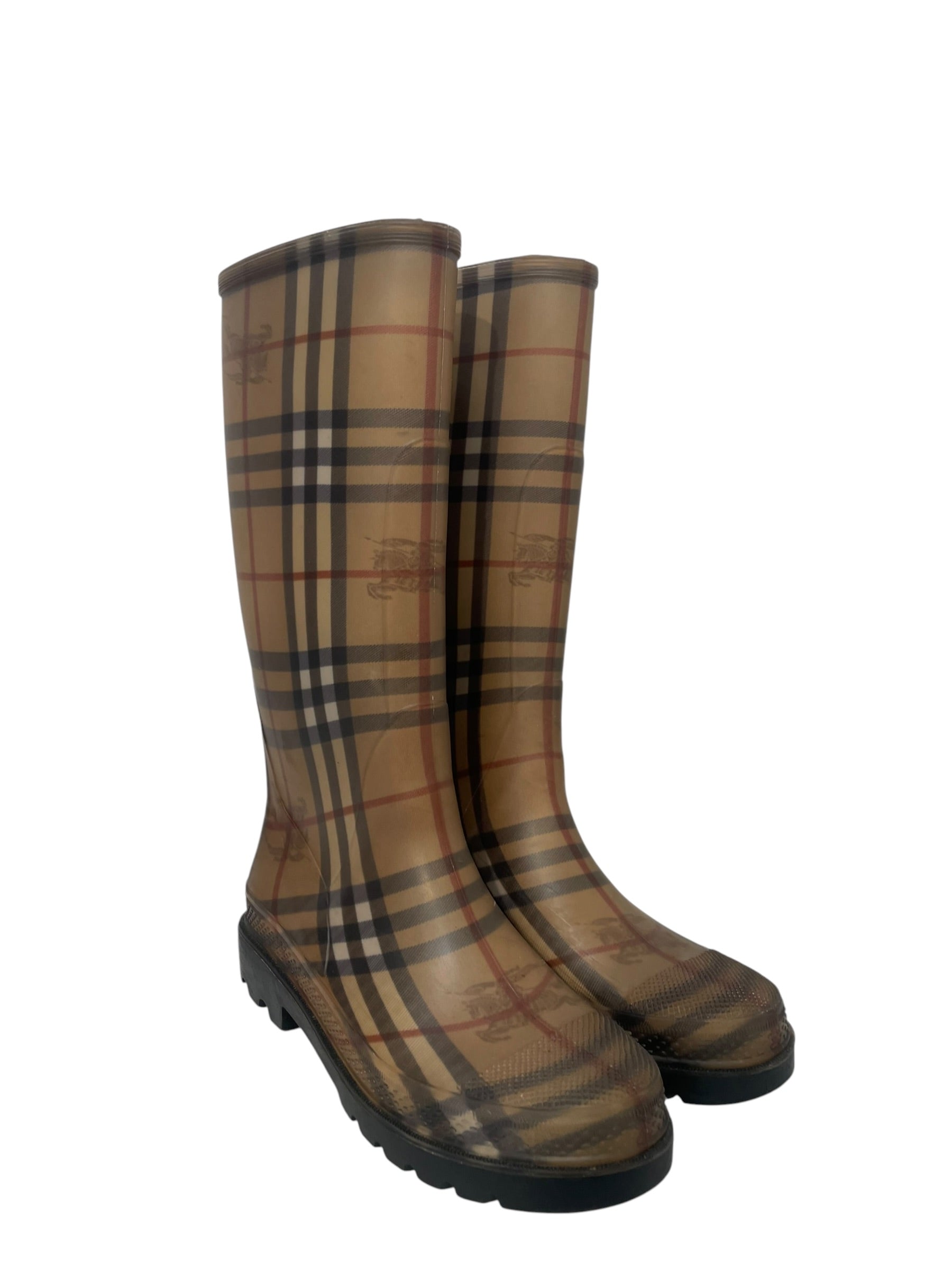 BURBERRY/Rain Boots/EU 38/Glen Check/BEG/ view 1