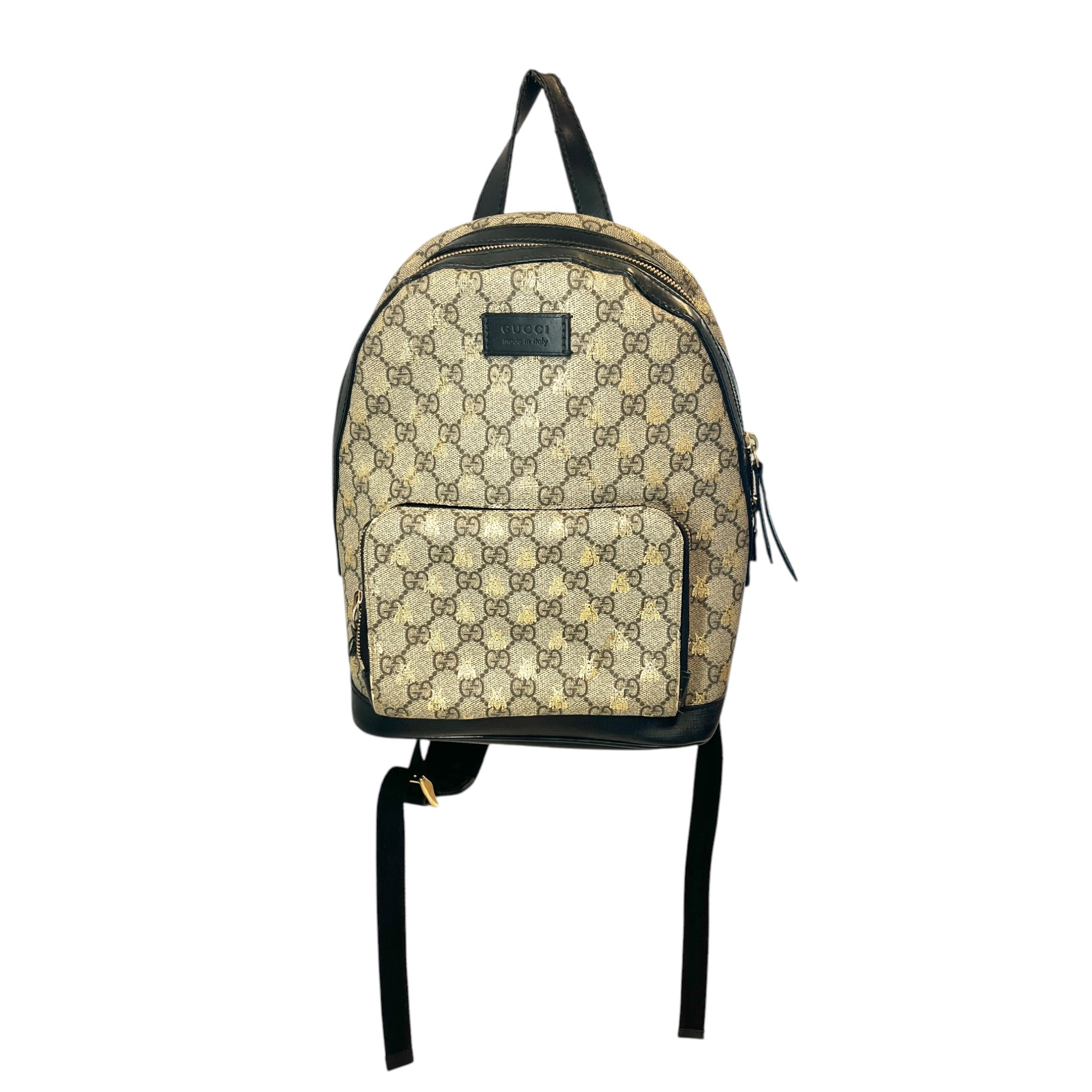 GUCCI/Backpack/Hombre Check/Leather/CRM/GG SUPREME BACKPACK view 1