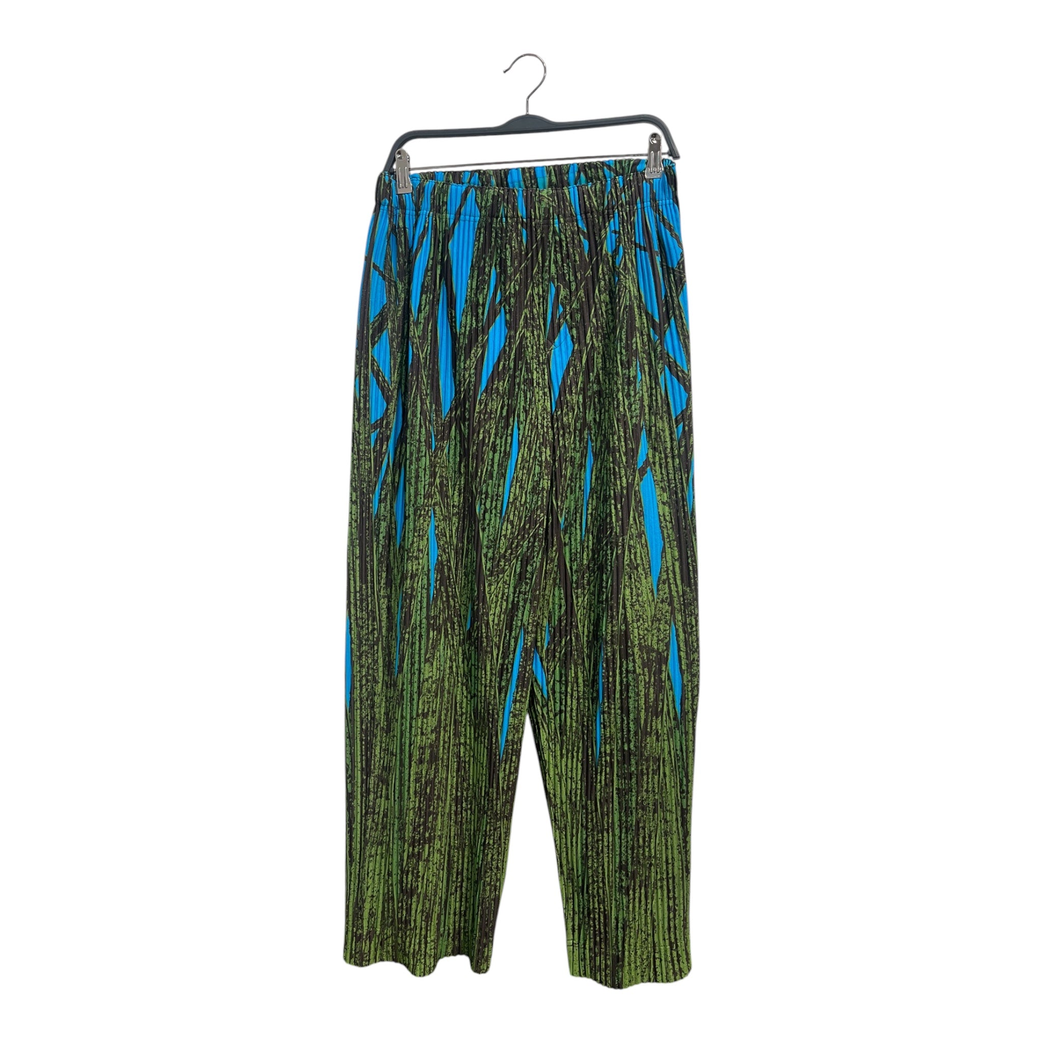 ISSEY MIYAKE/Pants/1/Polyester/BLU/Camouflage/HOMME PLISSE CAMOUFLAGE PANTS view 1