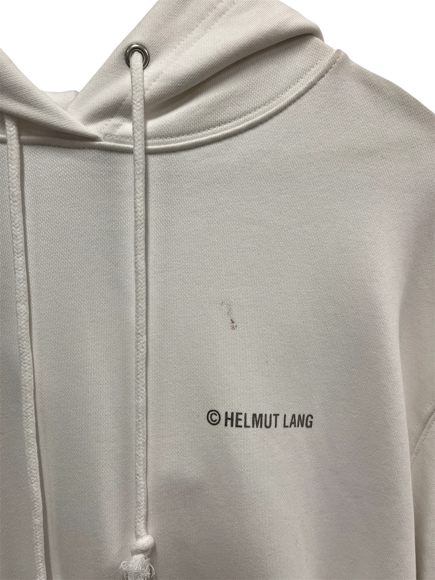 Helmut Lang/Hoodie/M/Cotton/WHT/SILVER LOGO view 4