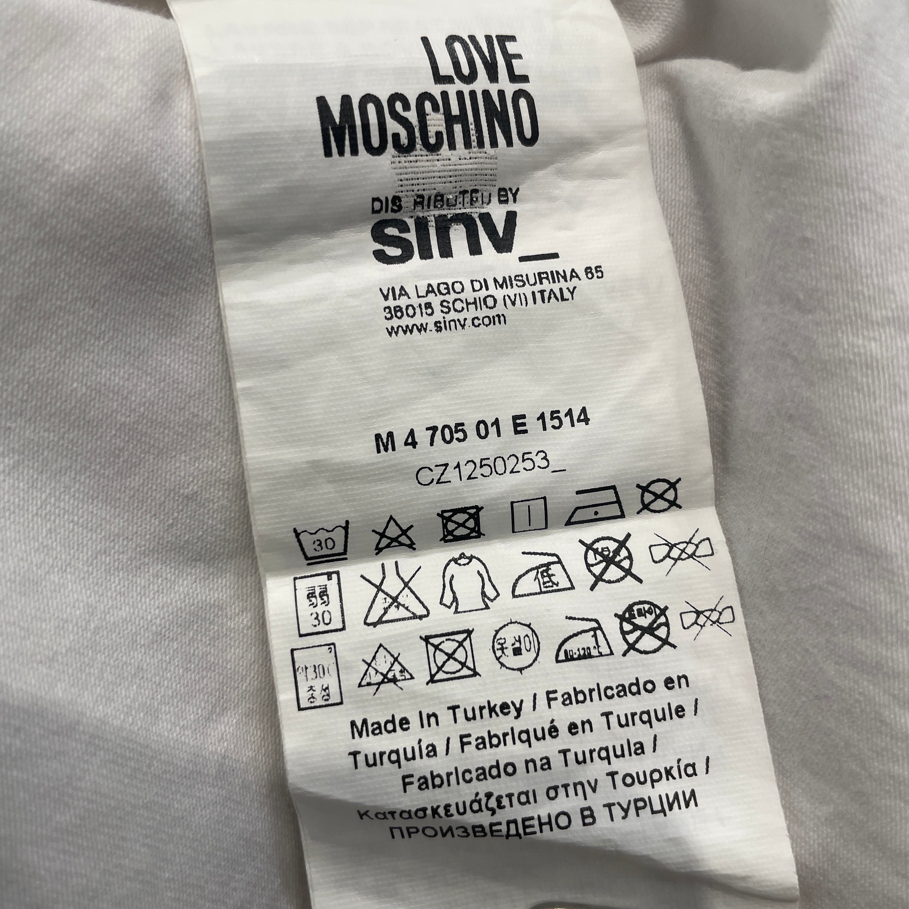 LOVE MOSCHINO/T-Shirt/XL/Cotton/WHT/Graphic/BABY DEVIL GRAPHIC view 5