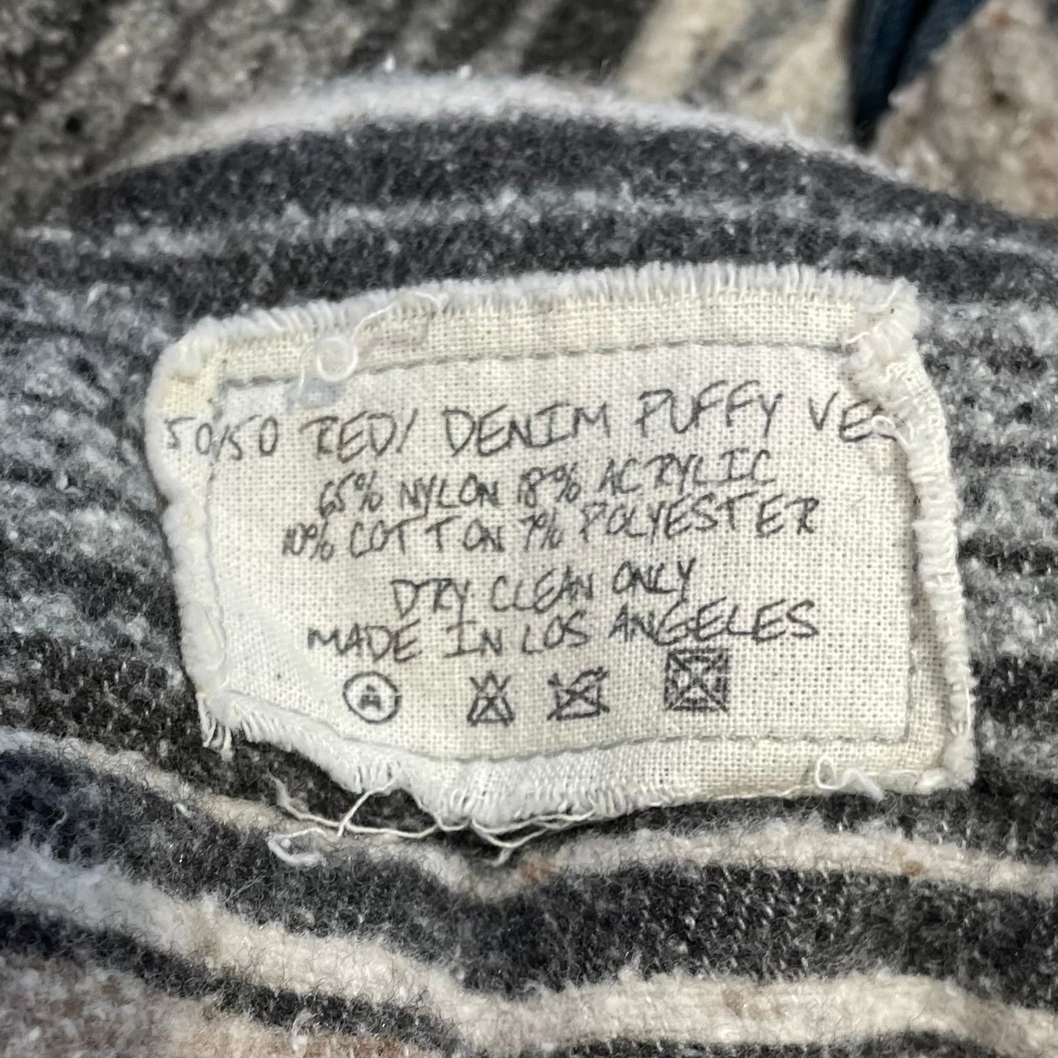 GREG LAUREN/Puffer Vest/4/Denim/BLU/ view 4