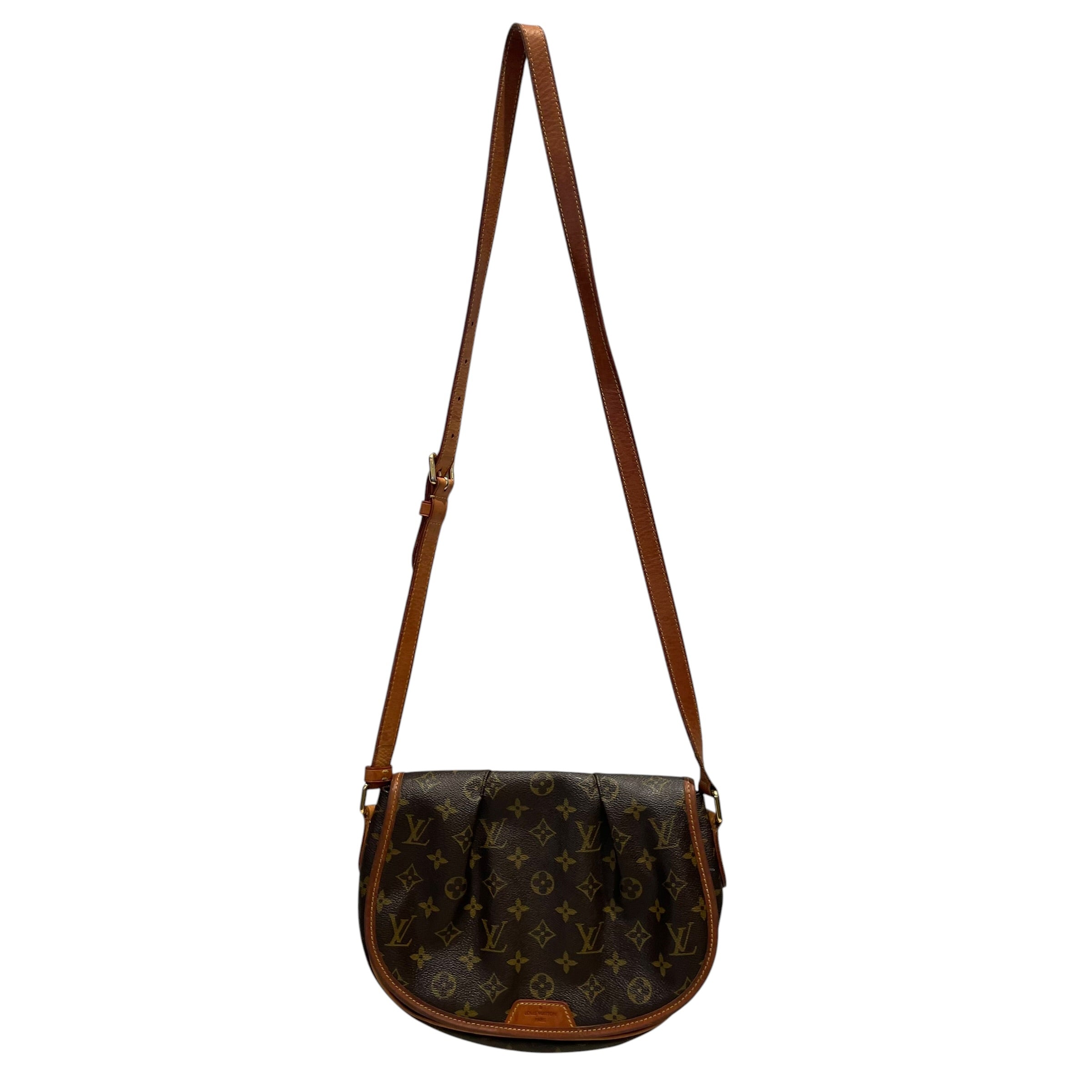 LOUIS VUITTON/Cross Body Bag/Monogram/Leather/BRW/Louis Vuitton  Menilmontant PM view 1