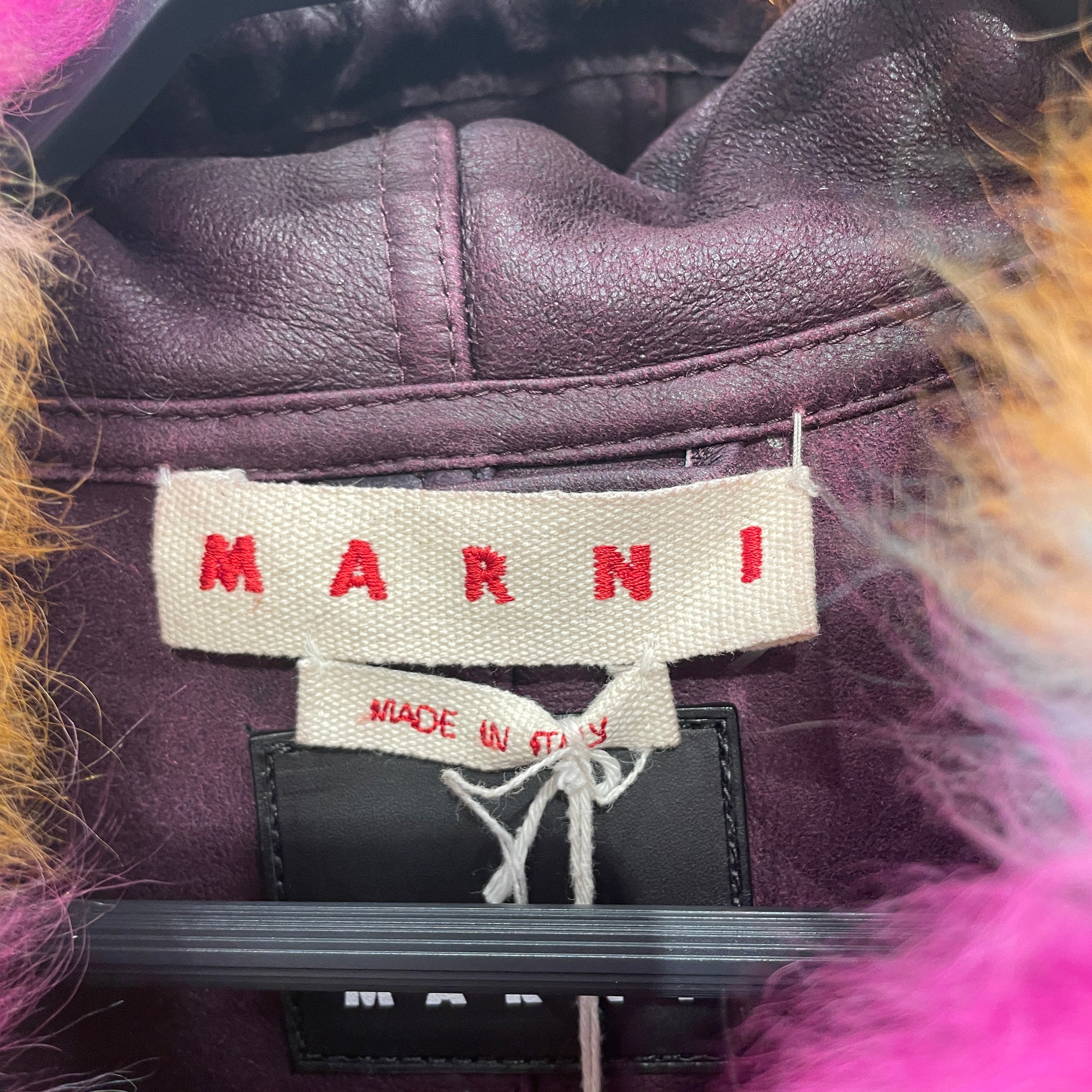 MARNI/Jacket/50/Fur/MLT/All Over Print/PAINTED FUR LEATHER LINE JKT view 3