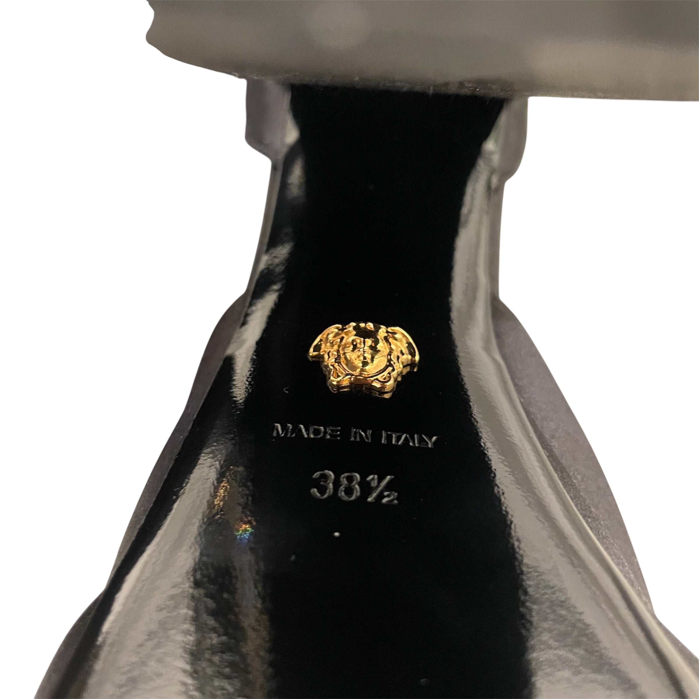 VERSACE/Heels/EU 38.5/BLK/MEDUSA AEVITAS SILK HEELS view 5