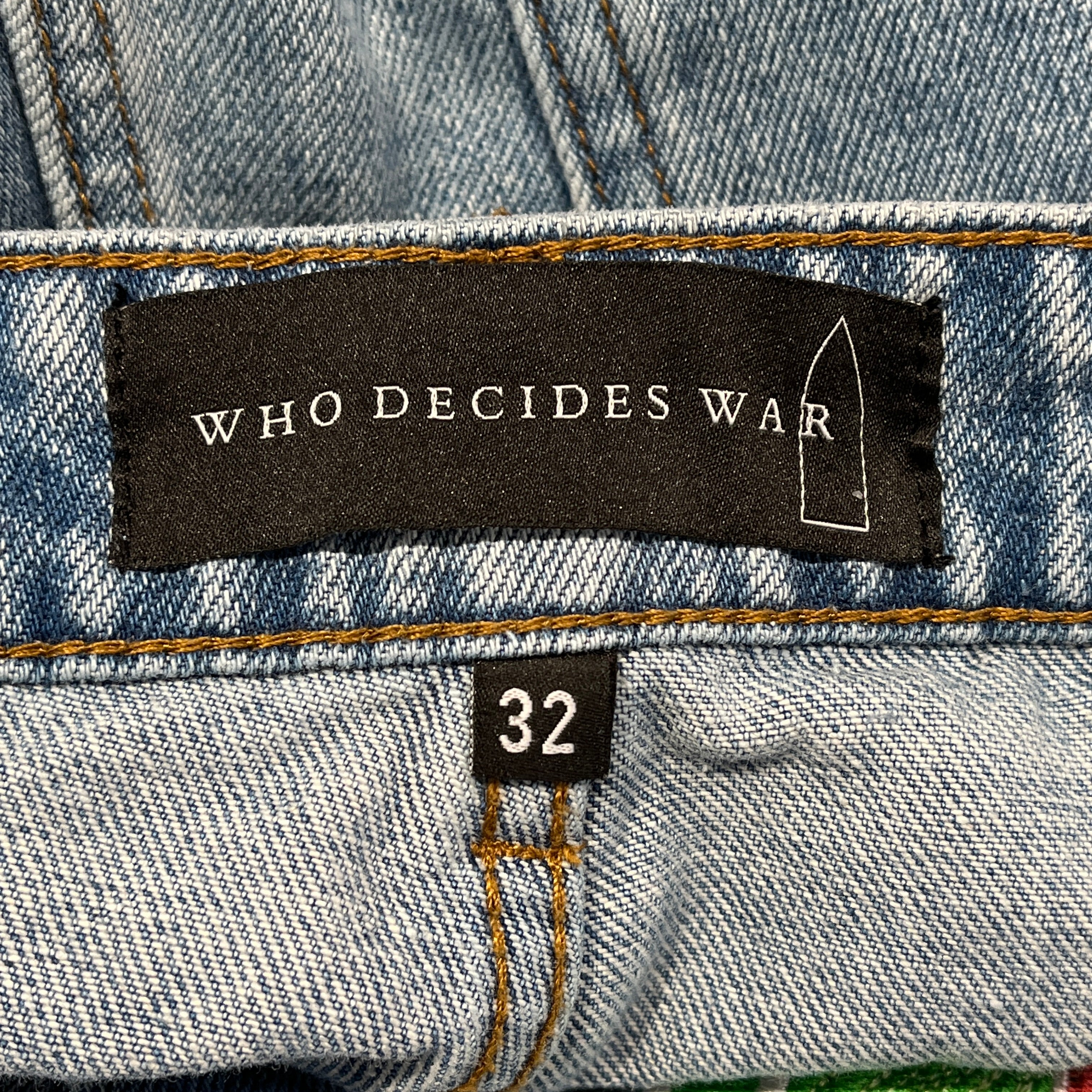 WHO DECIDES WAR/Pants/32/Denim/BLU/Graphic/COWBOY EMBROIDERY JEANS view 4