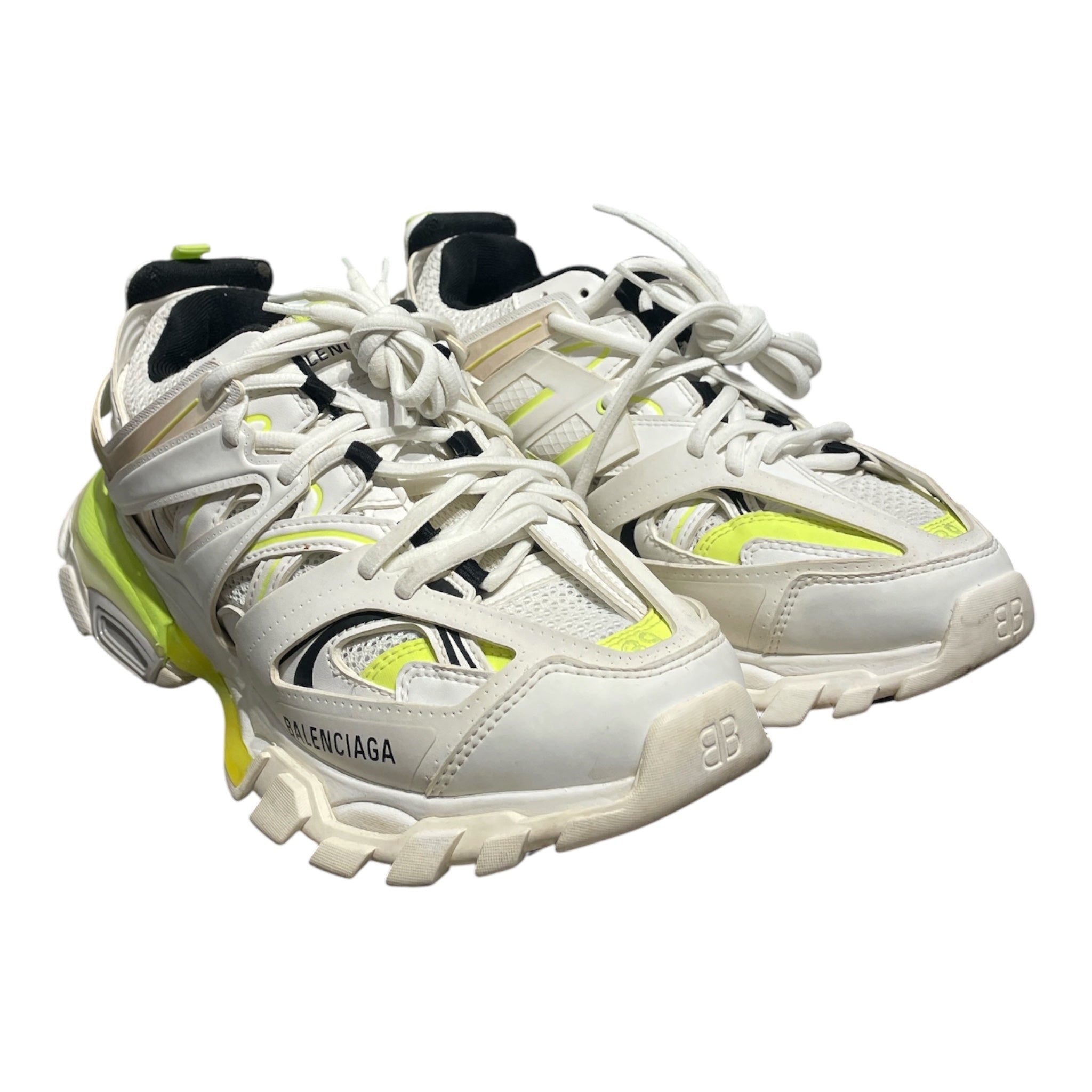 BALENCIAGA/Low-Sneakers/EU 39/WHT/neon green view 1