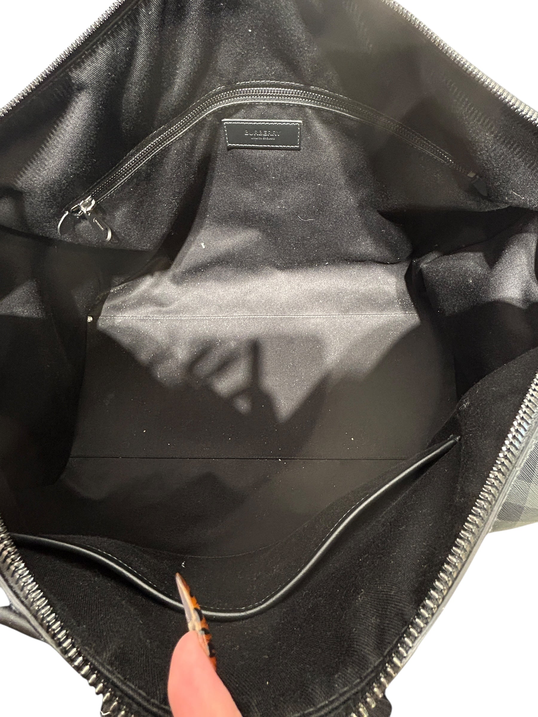 BURBERRY/Luggage/Plaid/Leather/BLK/ view 5