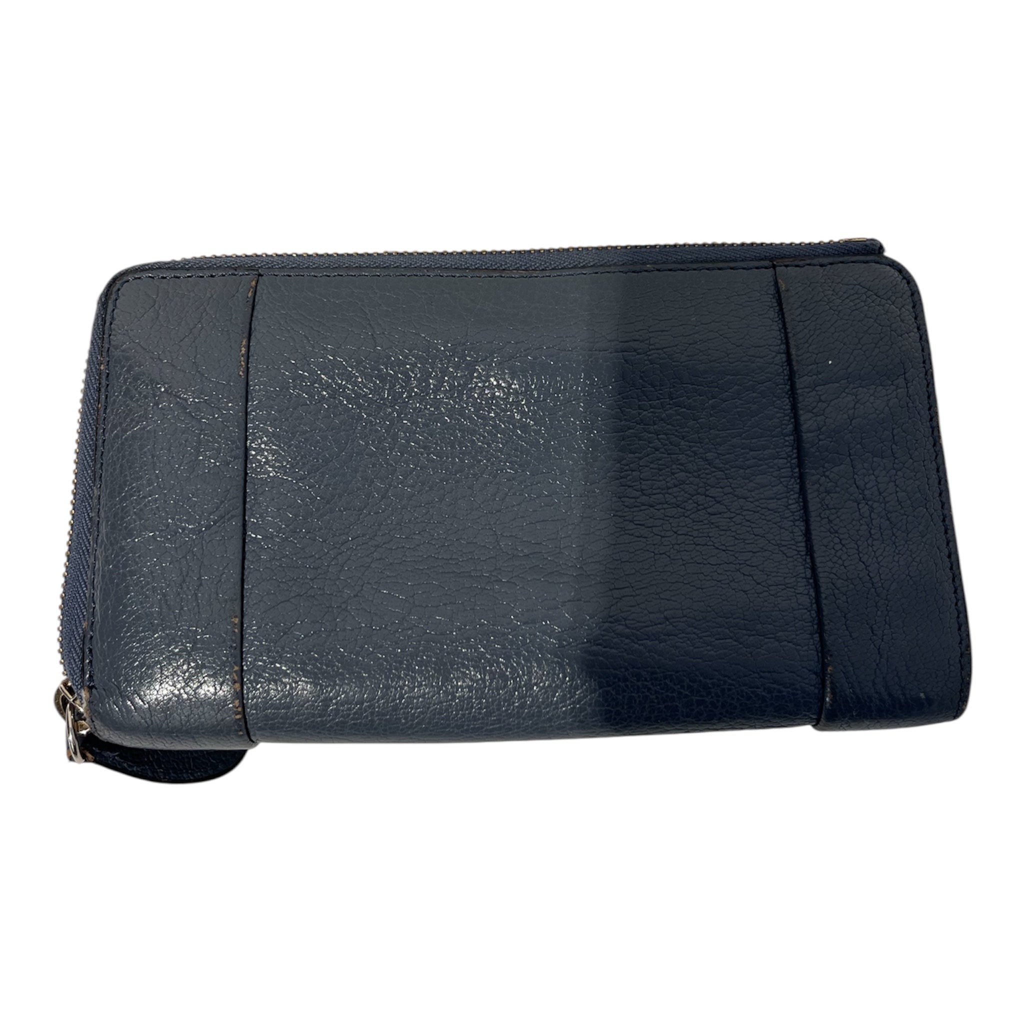Chloe/Long Wallet/Leather/BLU/Elise Model view 4