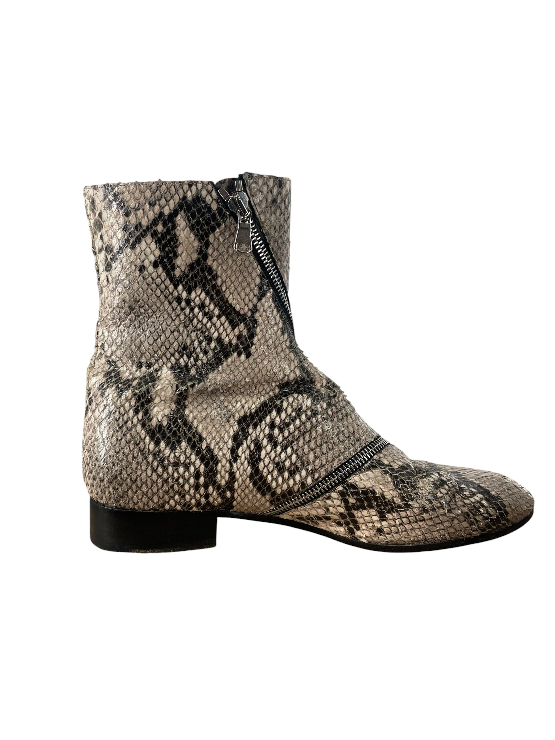 ALUMNAE/Boots/EU 39/Animal Pattern/Leather/CRM/SNAKESKIN ALL OVER ZIP view 4