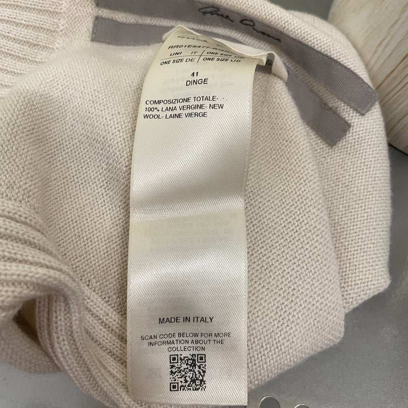 Rick Owens/Beanie/OS/Wool/WHT/Hollywood Skull Balaclava