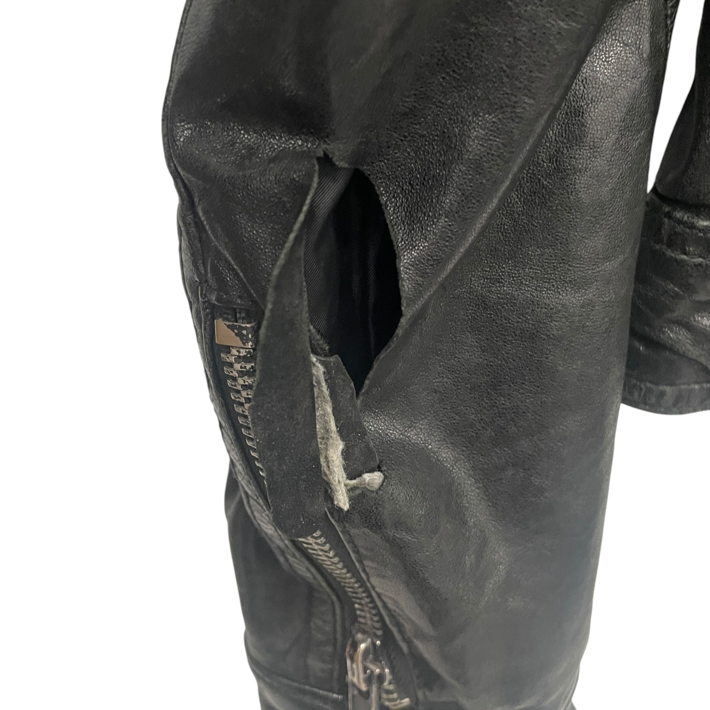 ALLSAINTS SPITALFIELDS/Leather Jkt/L/Leather/BLK/BIKER MOTO view 3