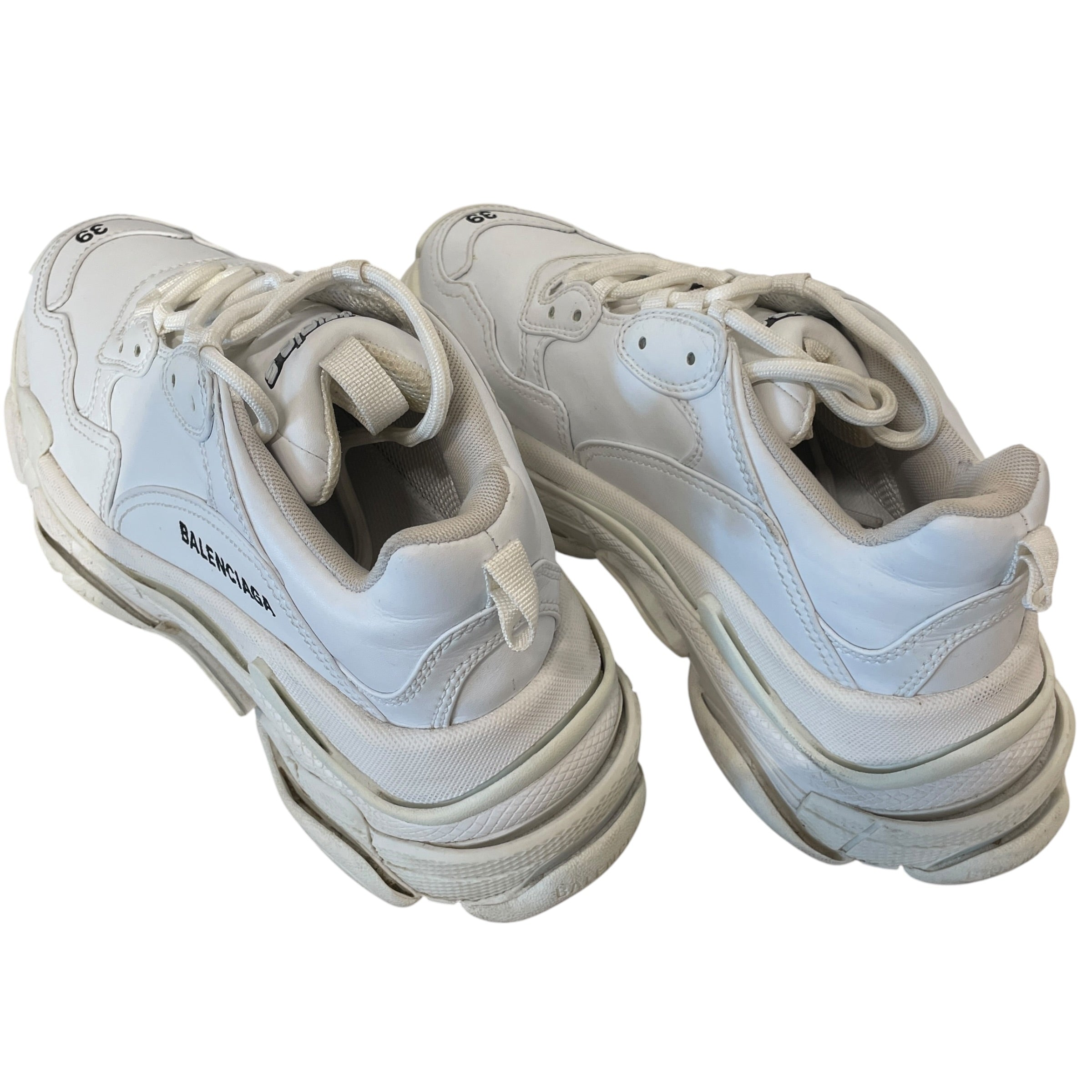 BALENCIAGA/Low-Sneakers/EU 39/Leather/WHT/TRIPLE S | W/ BOX & DUST BAG view 2