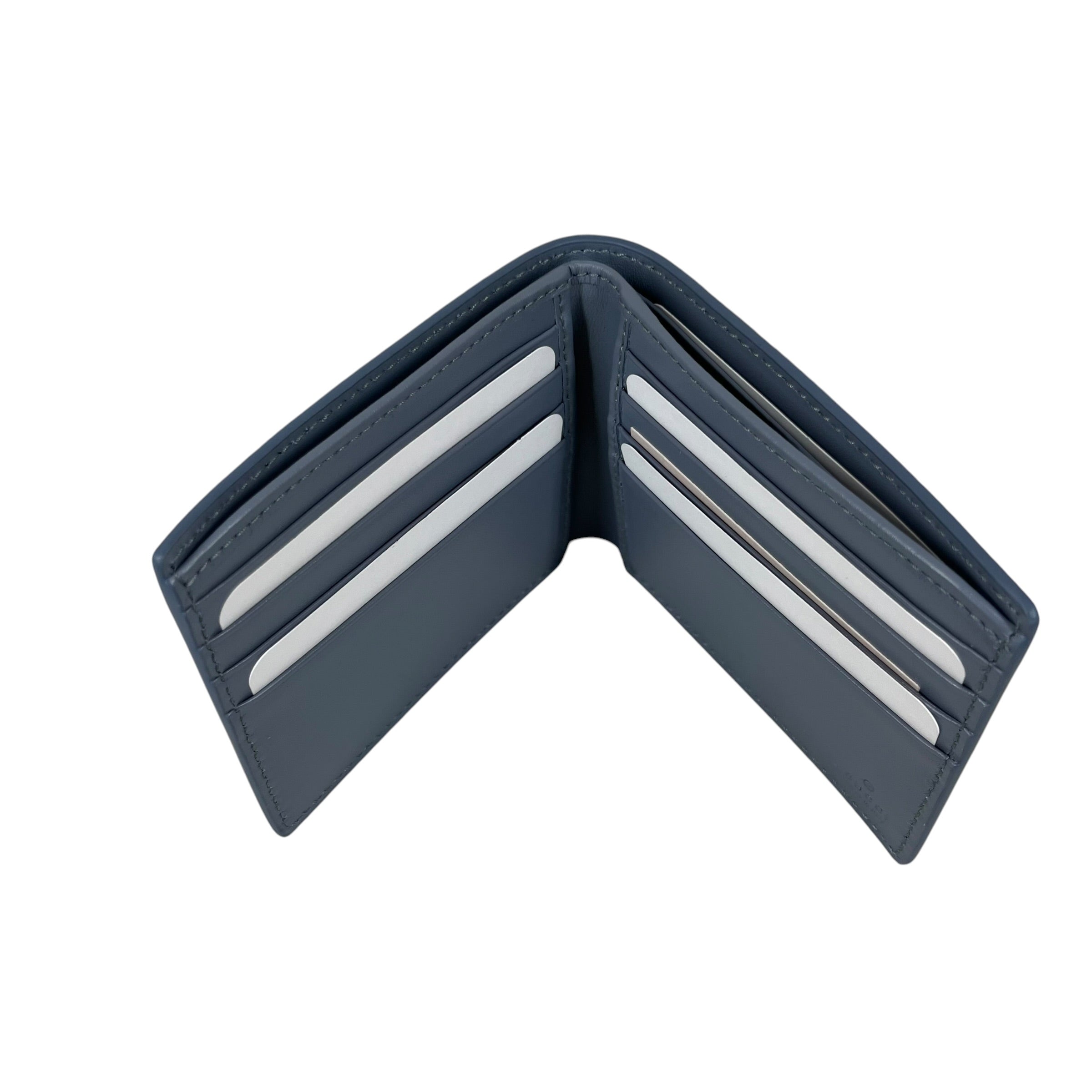 GUCCI/Bifold Wallet/Monogram/NVY/GG Canvas view 4