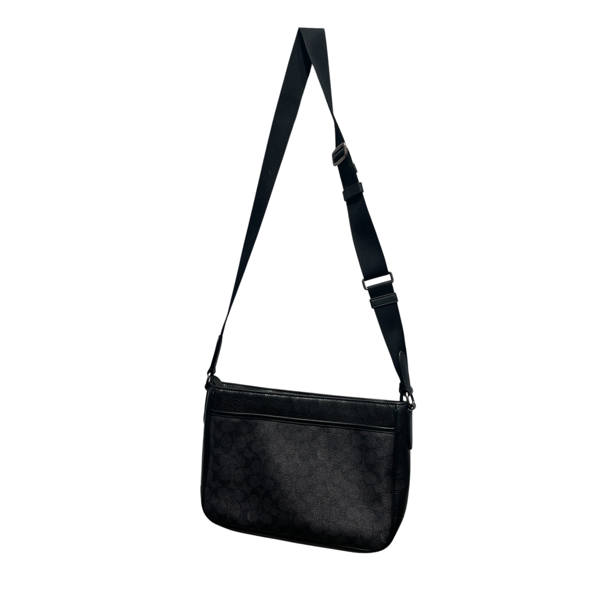 COACH/Cross Body Bag/Monogram/Leather/BLK/ view 2
