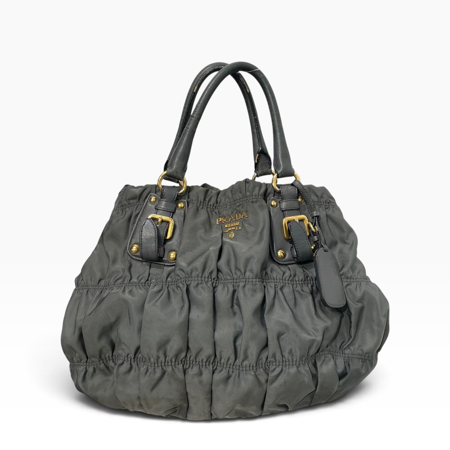 PRADA/Tote Bag/Nylon/GRY/TESSUTO TOTE