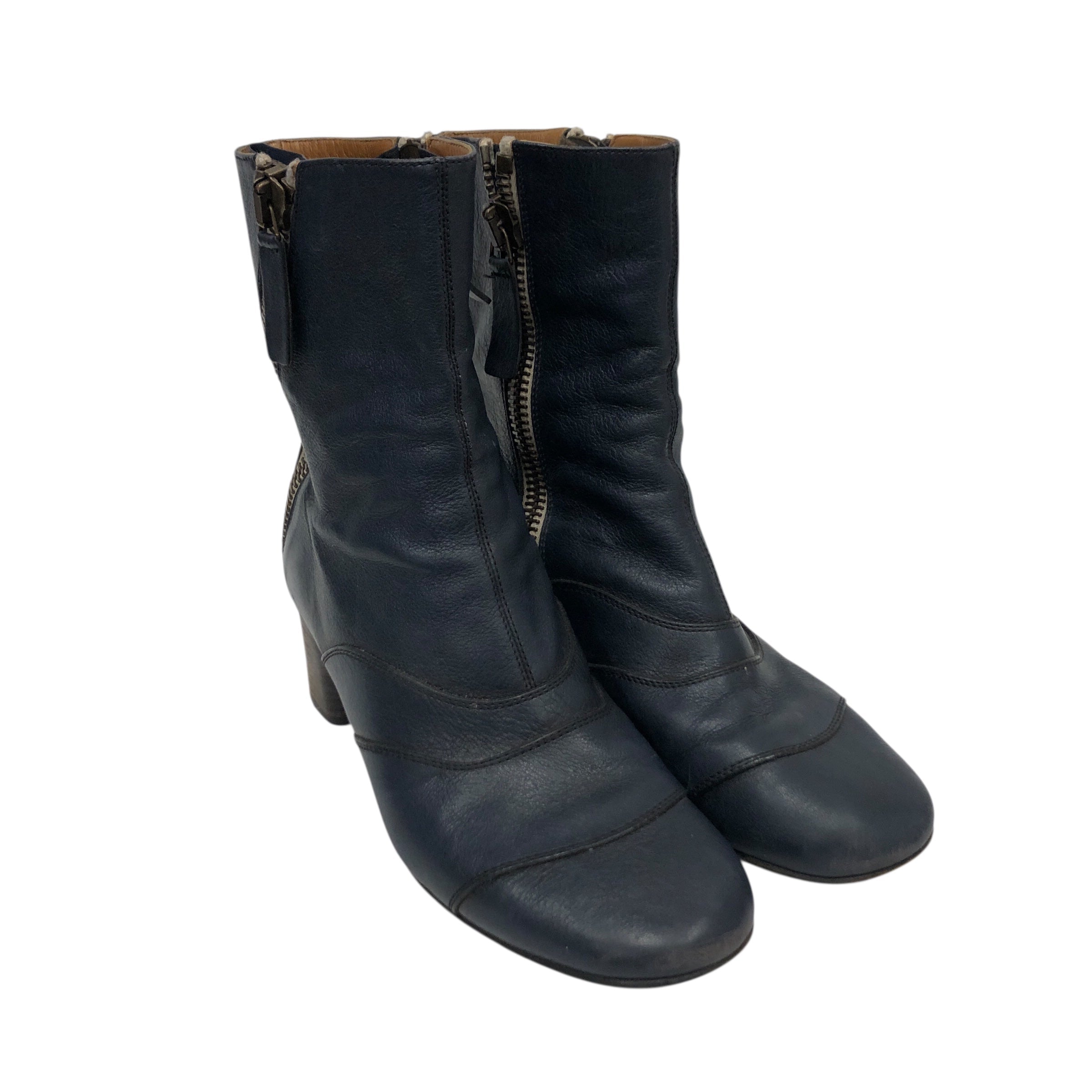 Chloe/Ankle Boots/EU 37.5/Leather/NVY/Lexie view 1