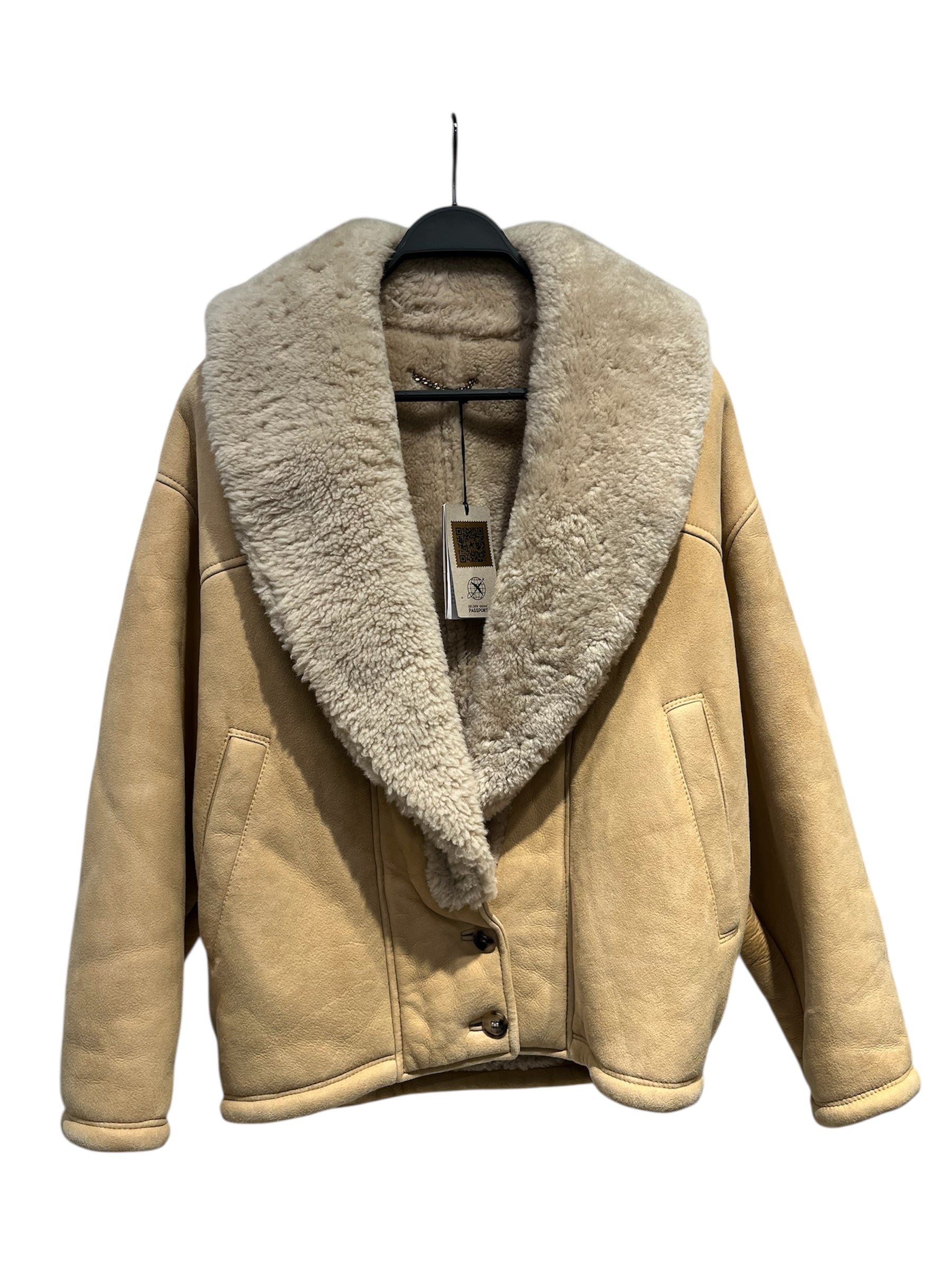 GOLDEN GOOSE/Jacket/S/Suede/CML/Double Breasted/SHERLING MARGOT view 1
