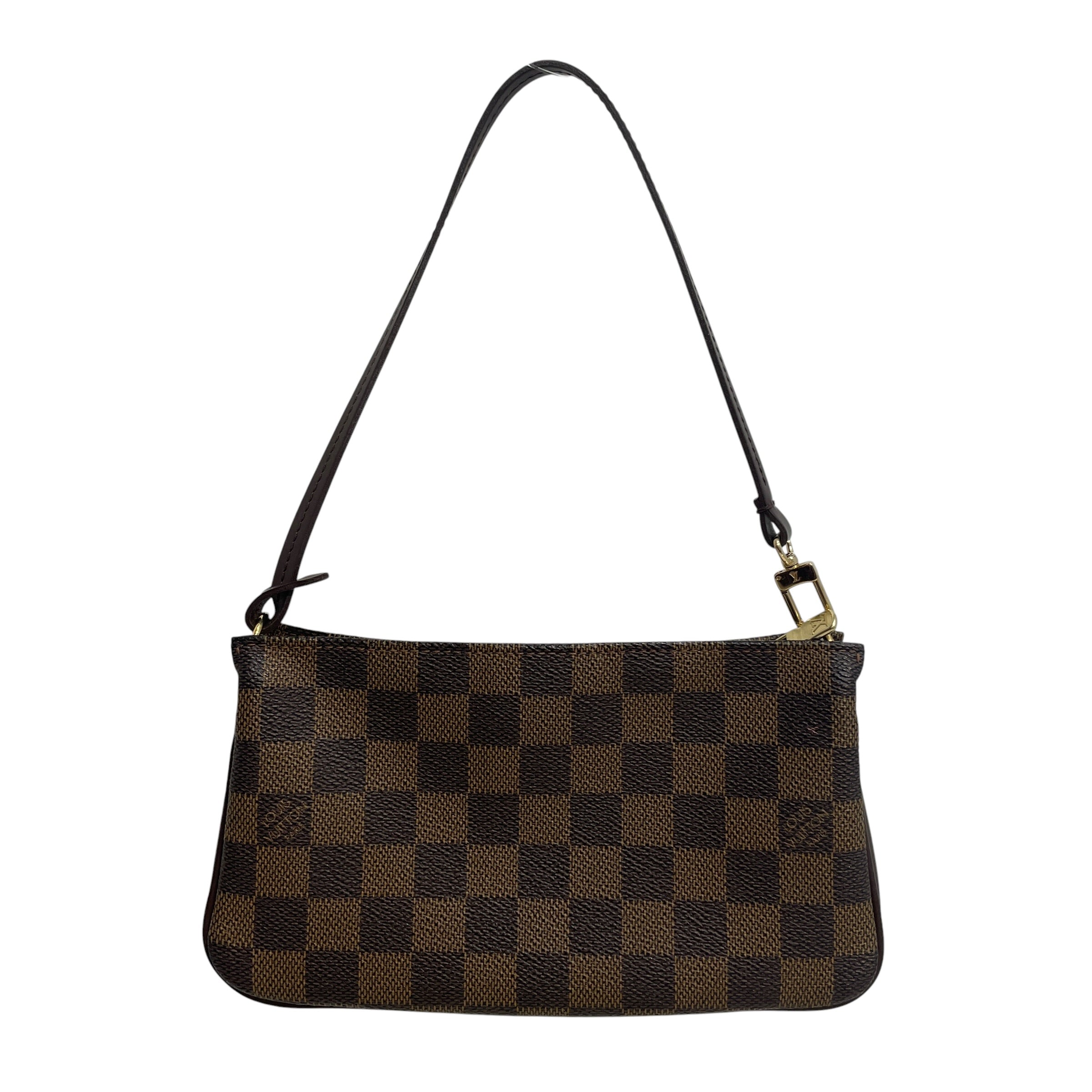 LOUIS VUITTON/Hand Bag/Monogram/Leather/BRW/Damier Ebene Pochette Small view 1