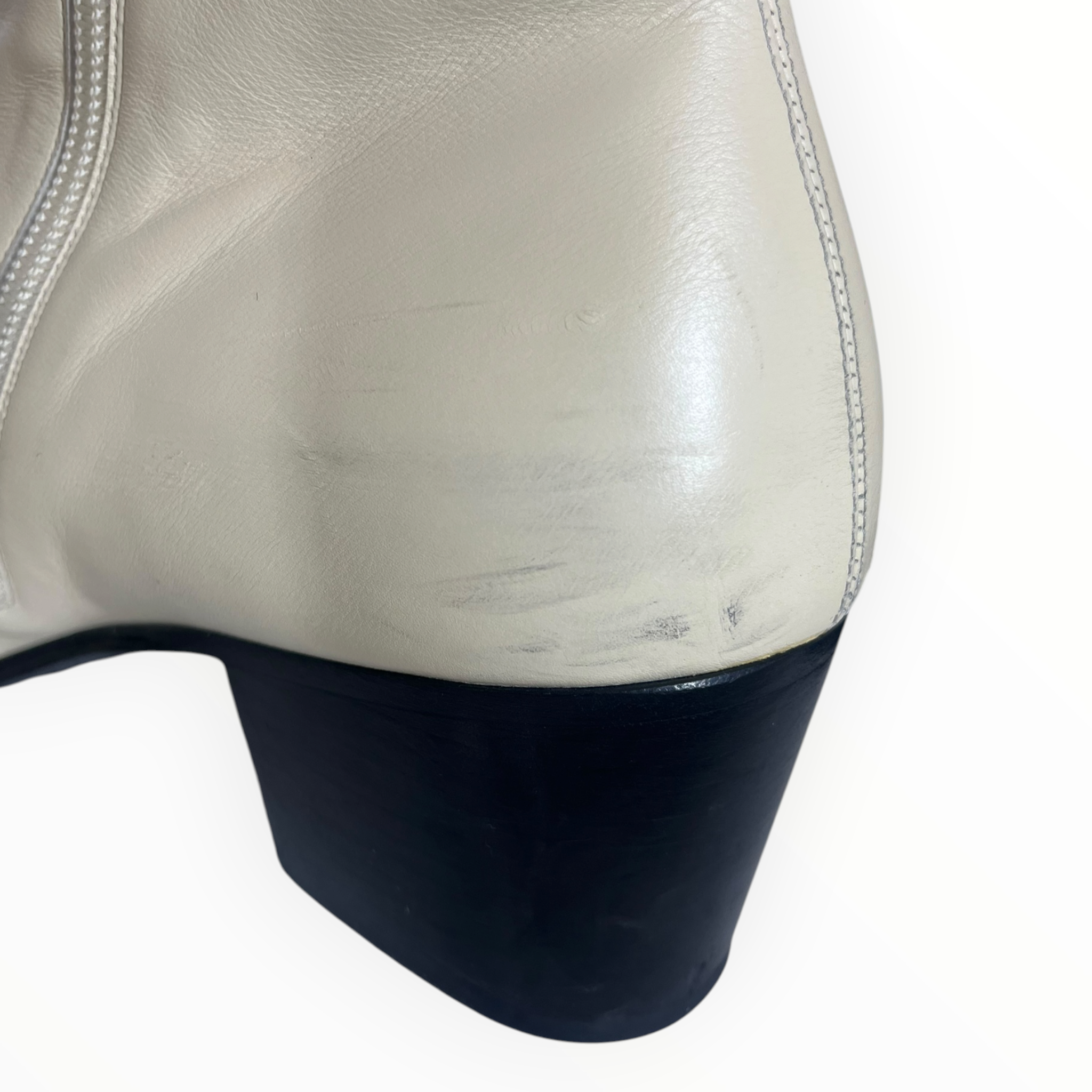 YVES SAINT LAURENT/Boots/EU 42/Leather/WHT/VASSILI BOOTS view 9