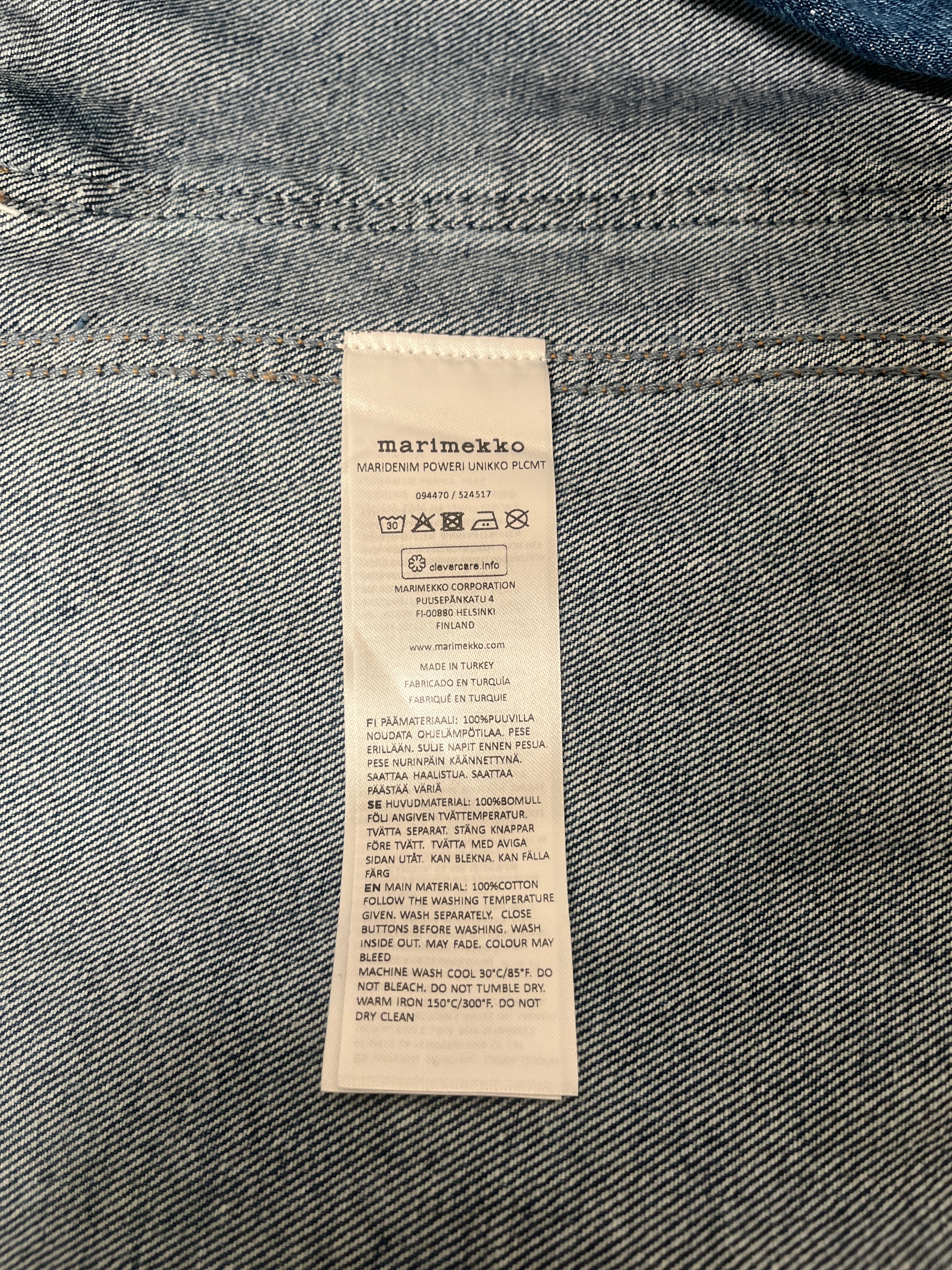 marimekko/Denim Jkt/S/Denim/IDG/Single Breasted/POWERI UNIKKO view 6