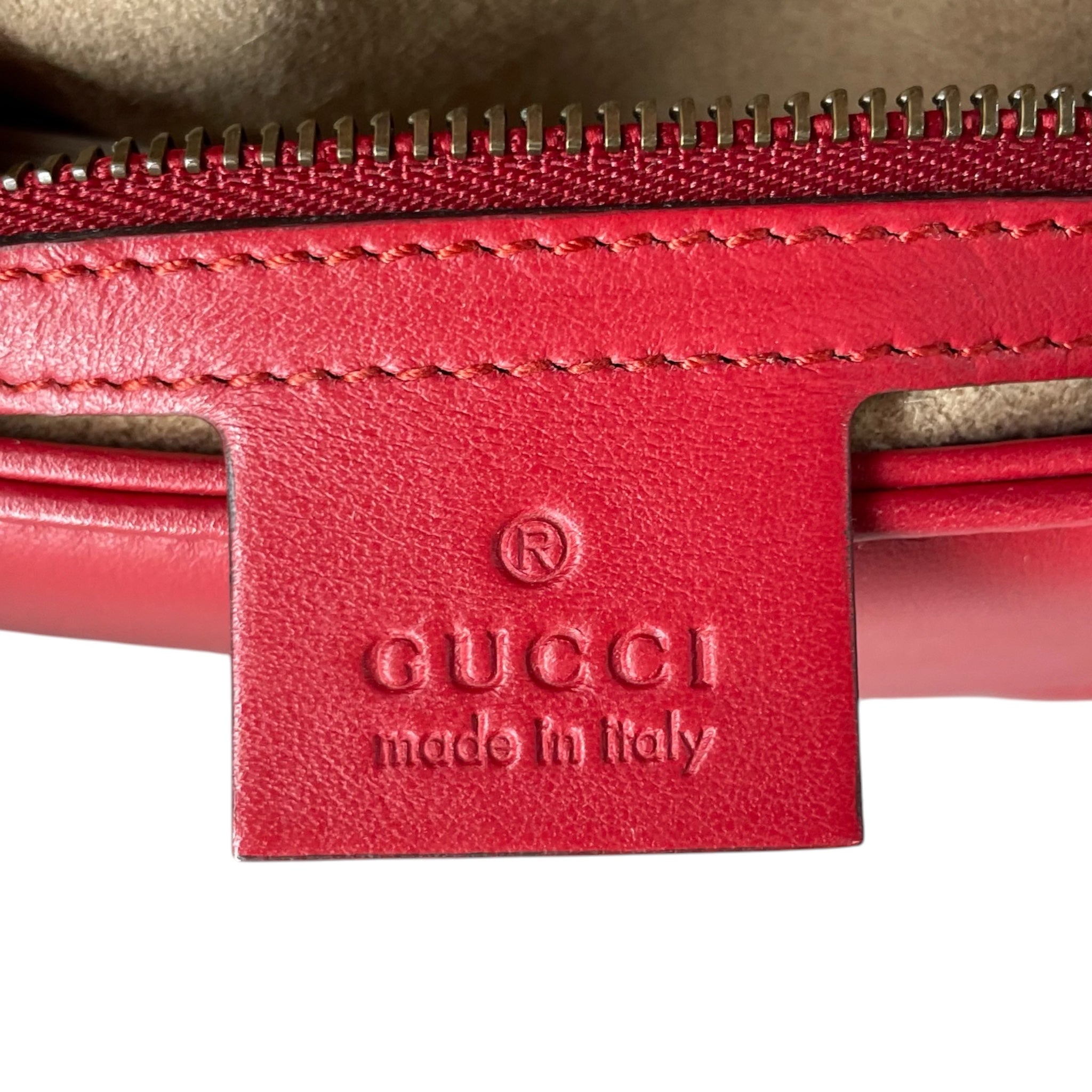 GUCCI/Bag/Leather/RED/MARMONT MATELASSE SHOULDER view 3