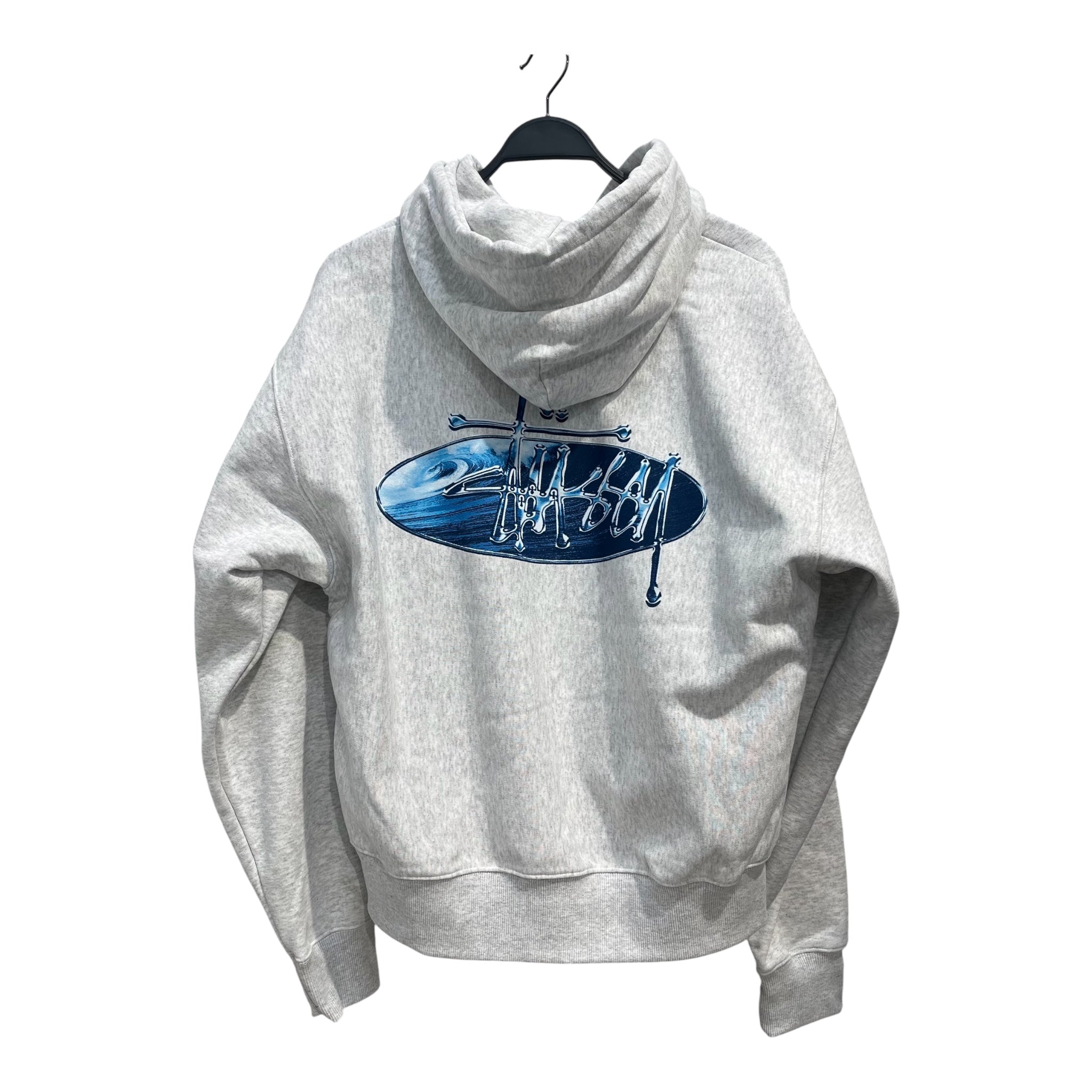 STUSSY/Hoodie/L/Cotton/GRY/WAVE LOGO HOODIE view 2
