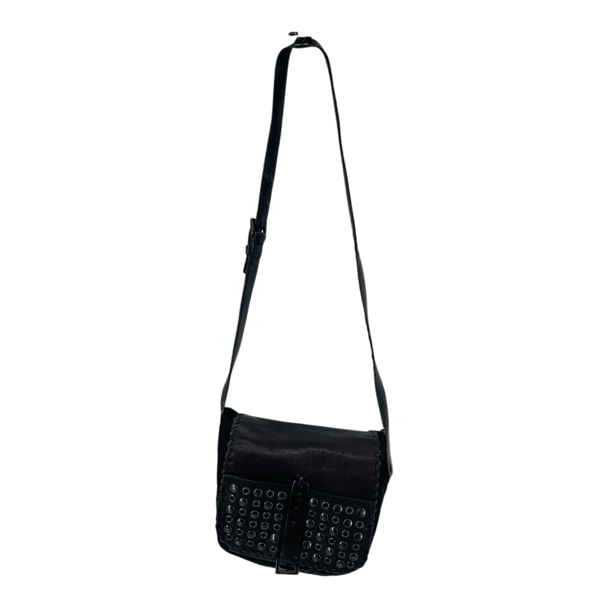 PRADA/Vitello-TrimmedTessutoGrommet/ShoulderBag/Black/Nylon/ view 1
