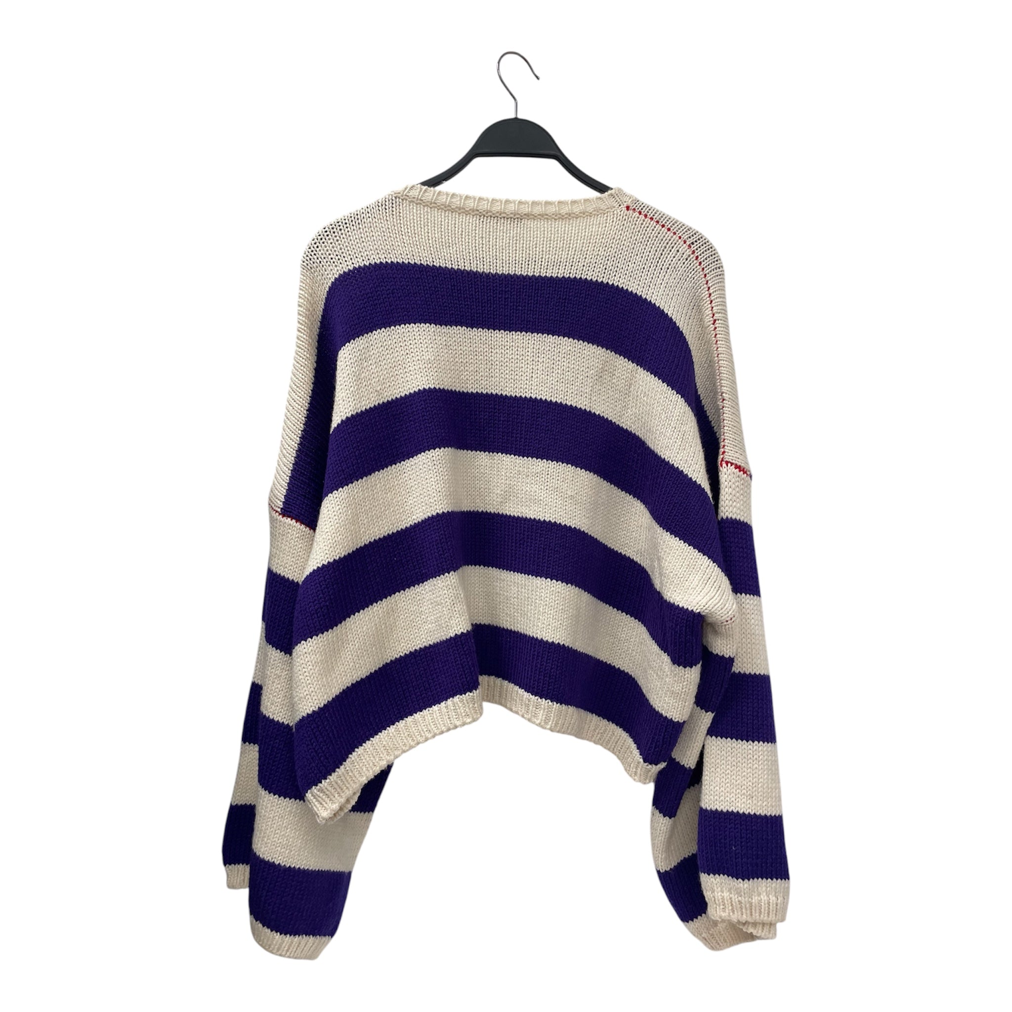RAF SIMONS/Sweater/1/Stripe/Cotton/PPL/FW21 PURPLE HEART STRIPED view 2