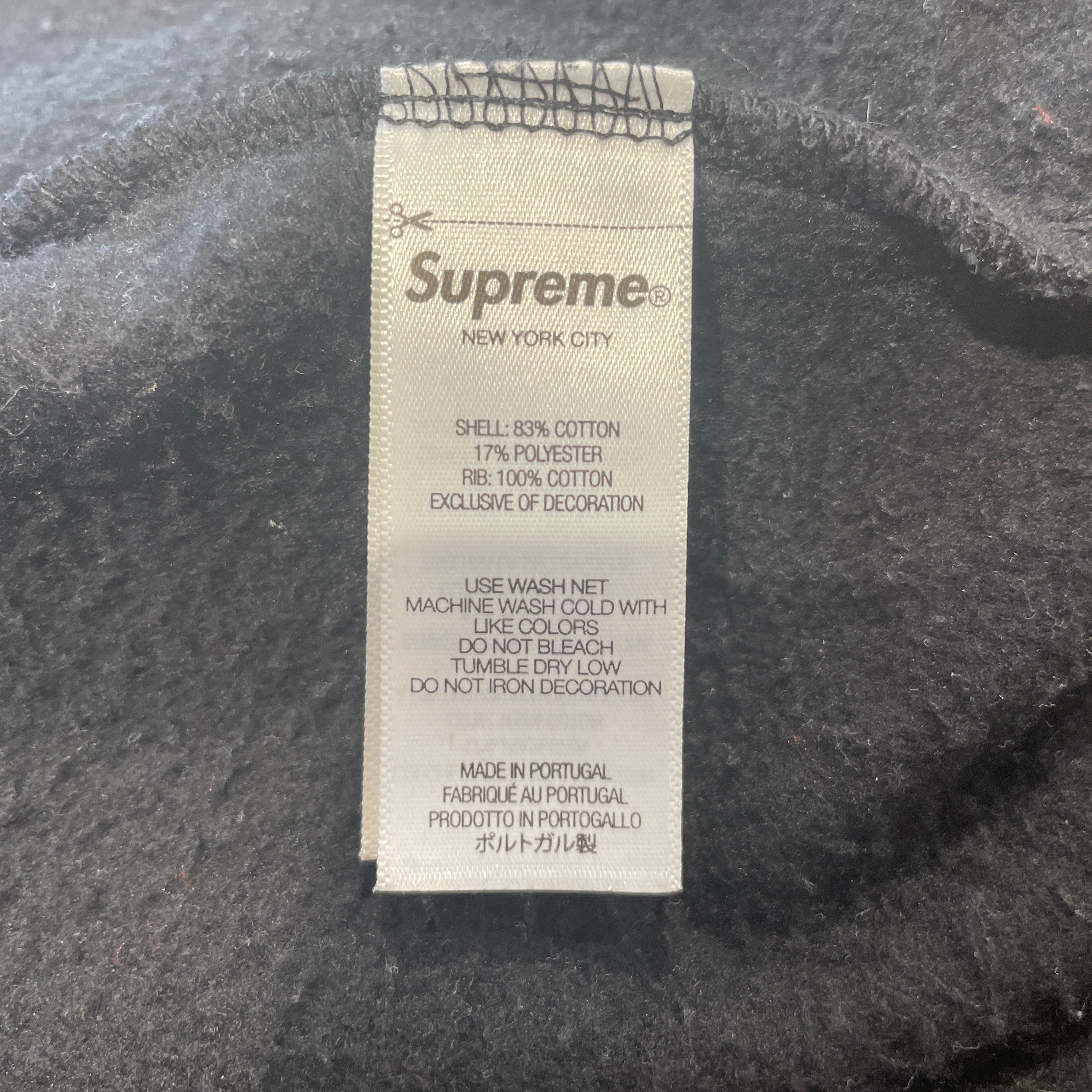 Supreme/Zip Up Hoodie/M/Graphic/Cotton/BLK/CREST QPPLIQUE view 3