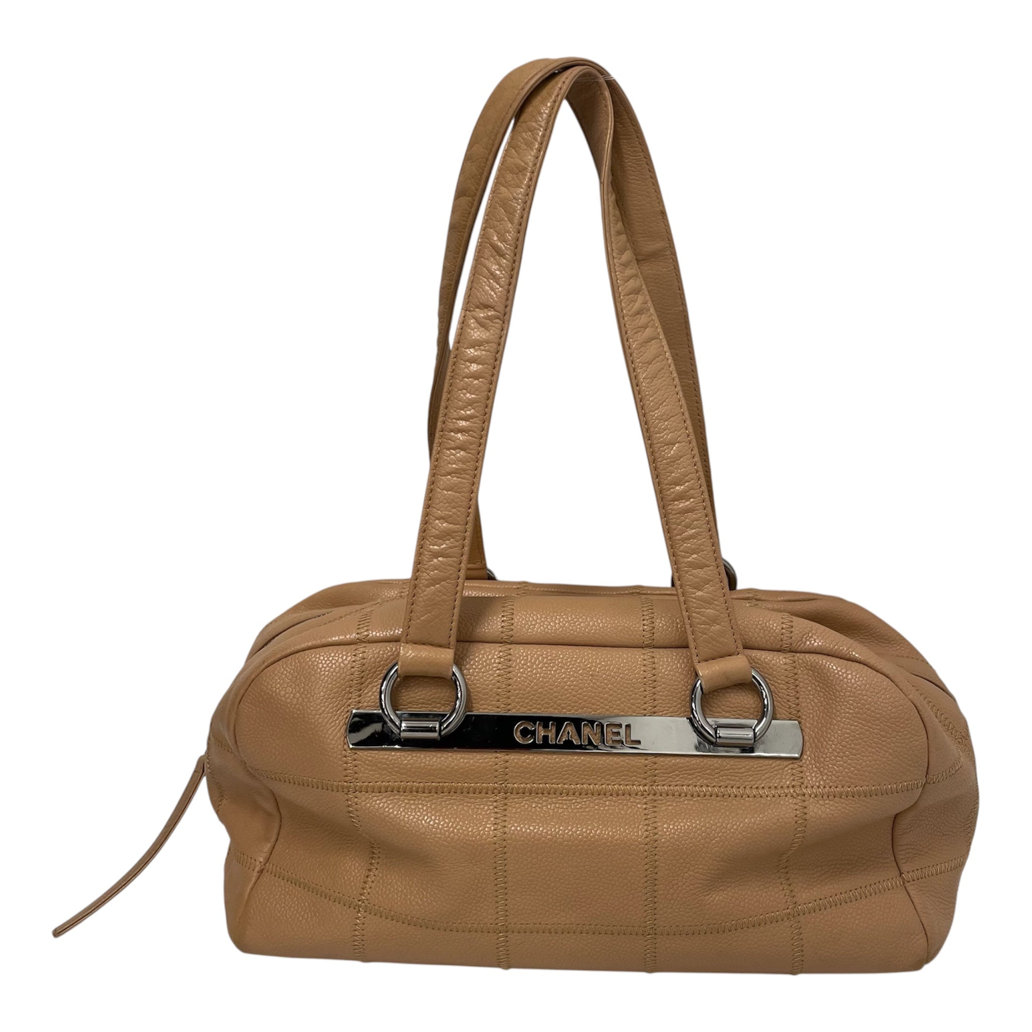 CHANEL/Tote Bag/Leather/BEG/RECTANGLESTITCH view 1