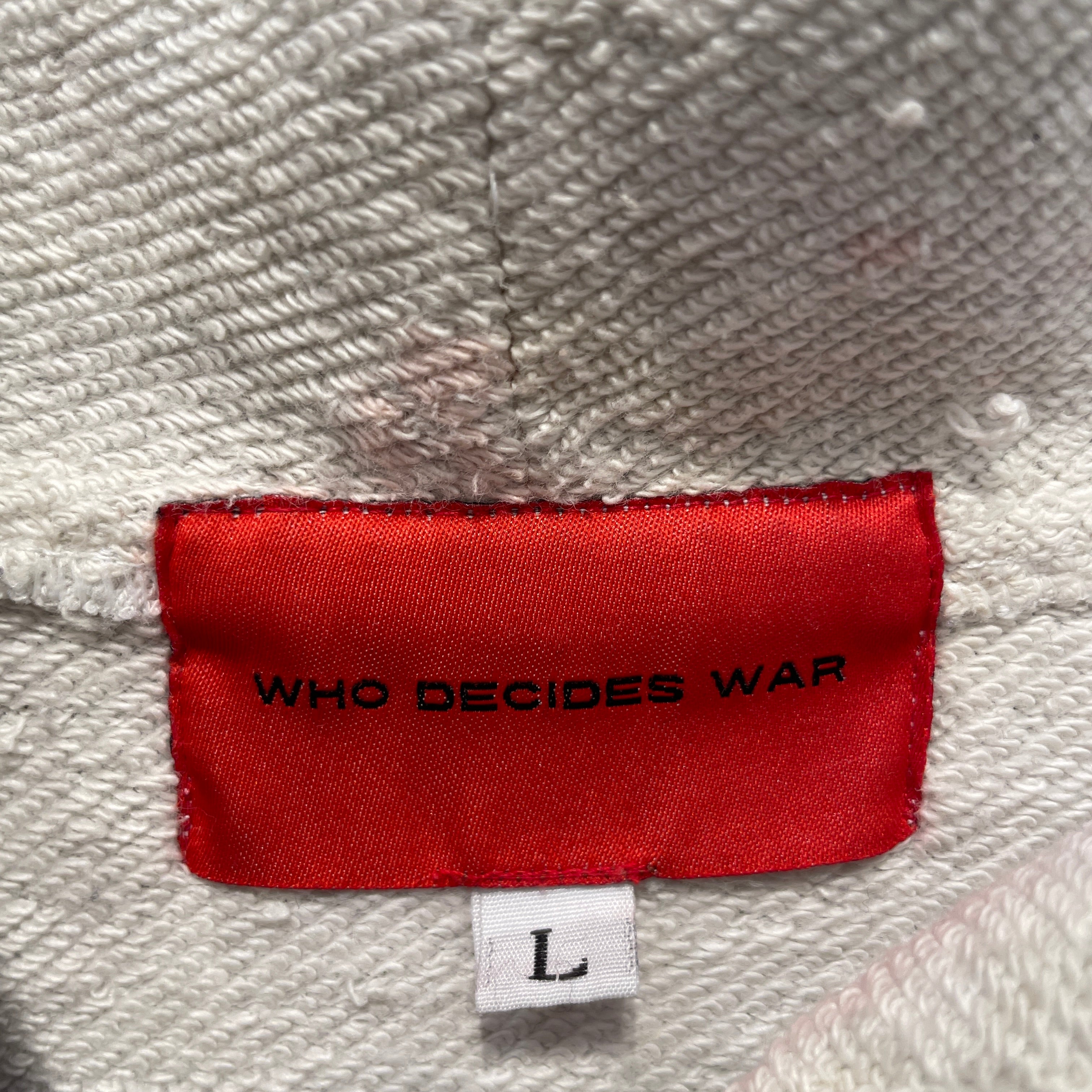 WHO DECIDES WAR/Hoodie/M/Nylon/WHT/MESH HOODIE view 3