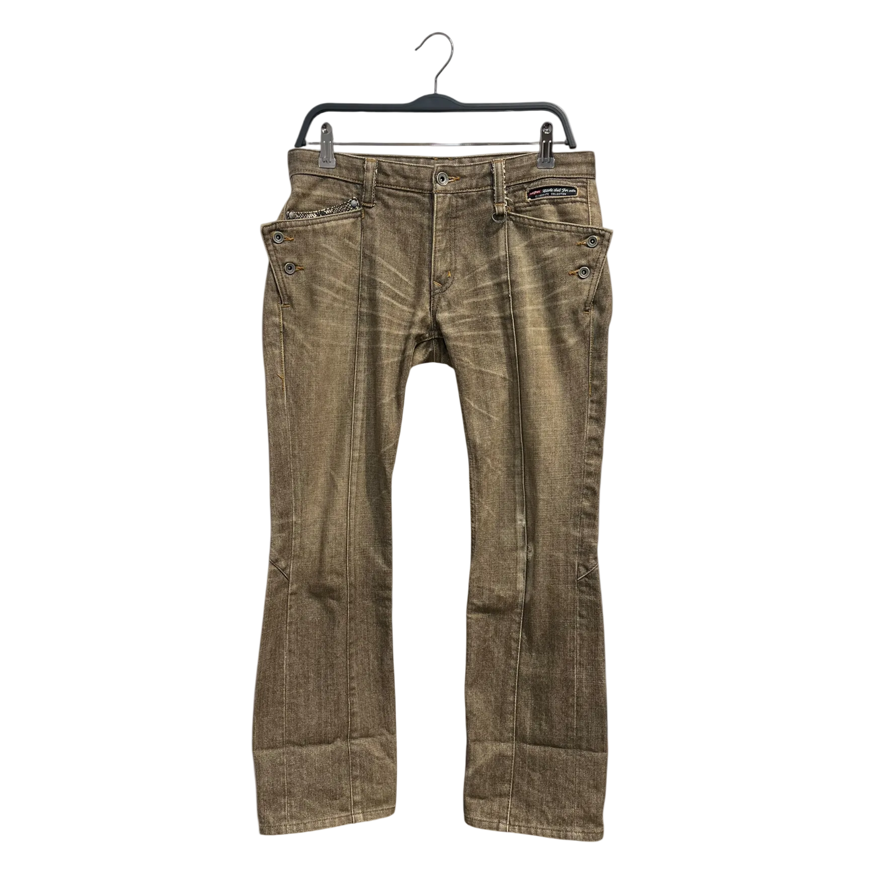 NICOLE CLUB FOR MEN/Shorts/Cotton/BEG/snake skin acents view 1
