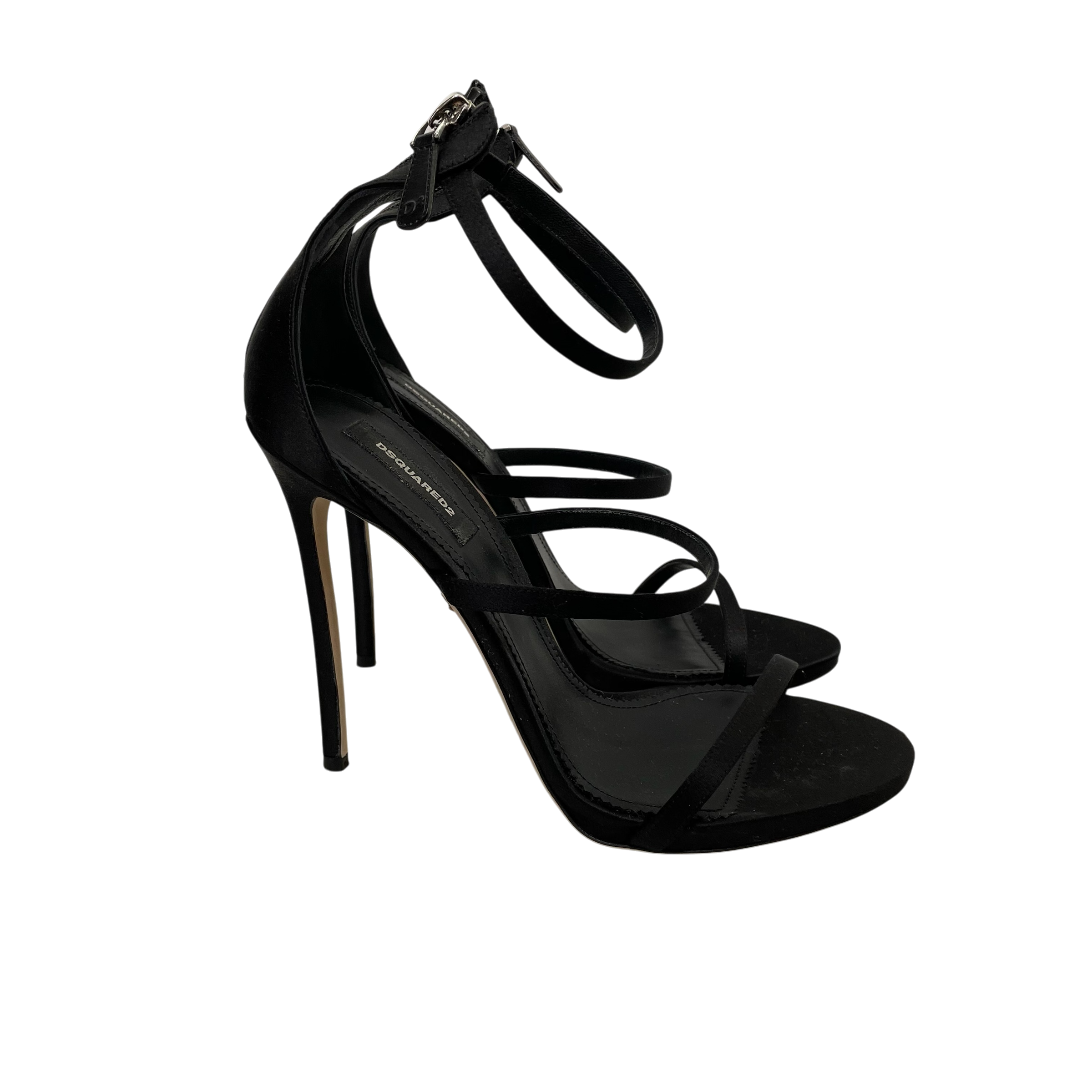DSQUARED2/Heels/EU 40/Cotton/BLK/STRAPPY SANDAL view 4