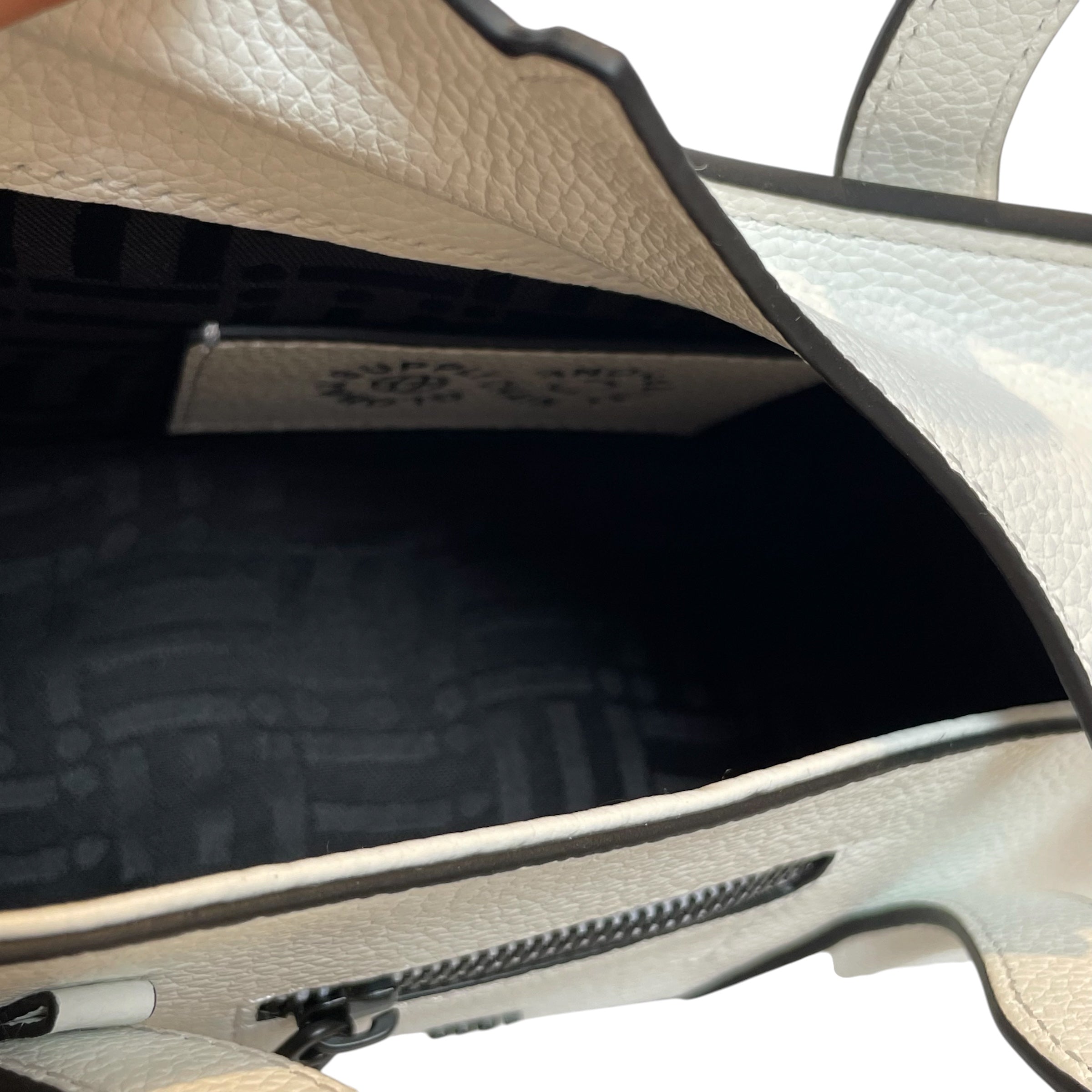 MSCHF/Hand Bag/Leather/WHT/MINI BAG WHITE BLACK LINING view 6