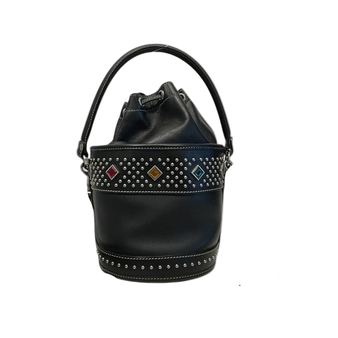 YVES SAINT LAURENT/Basket Bag/Leather/BLK/Bahia Small Embellished Lthr view 2